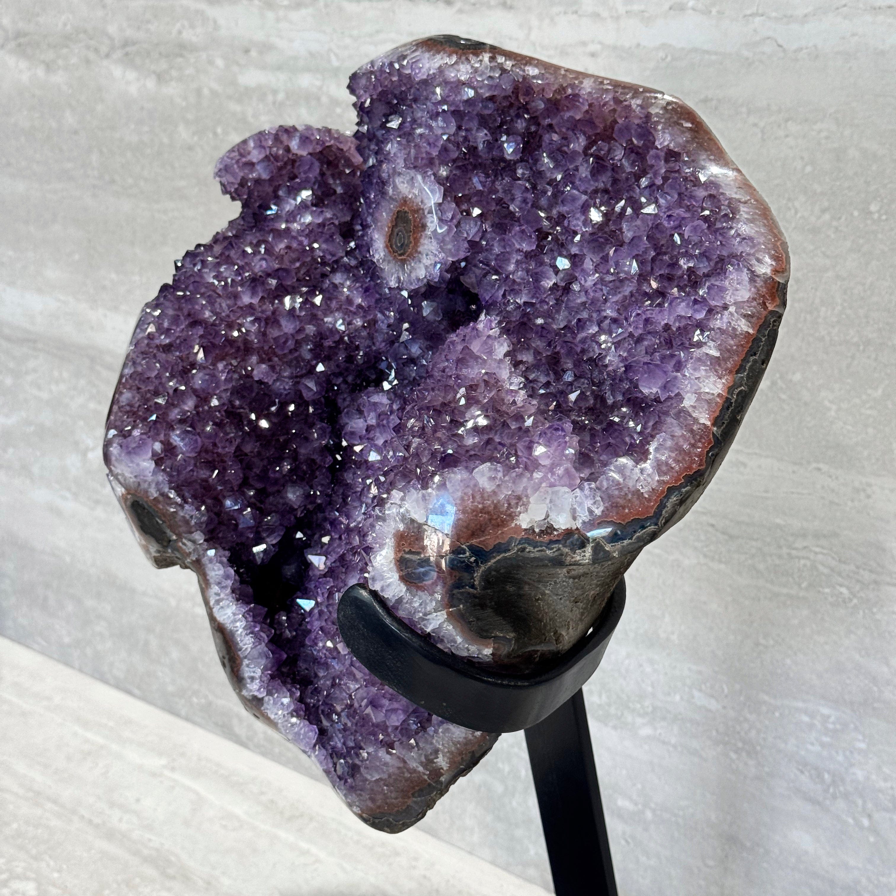 Kalifano Amethyst Amethyst Geode on Custom Stand from Uruguay - 21 in / 46 lbs UAG14000.005