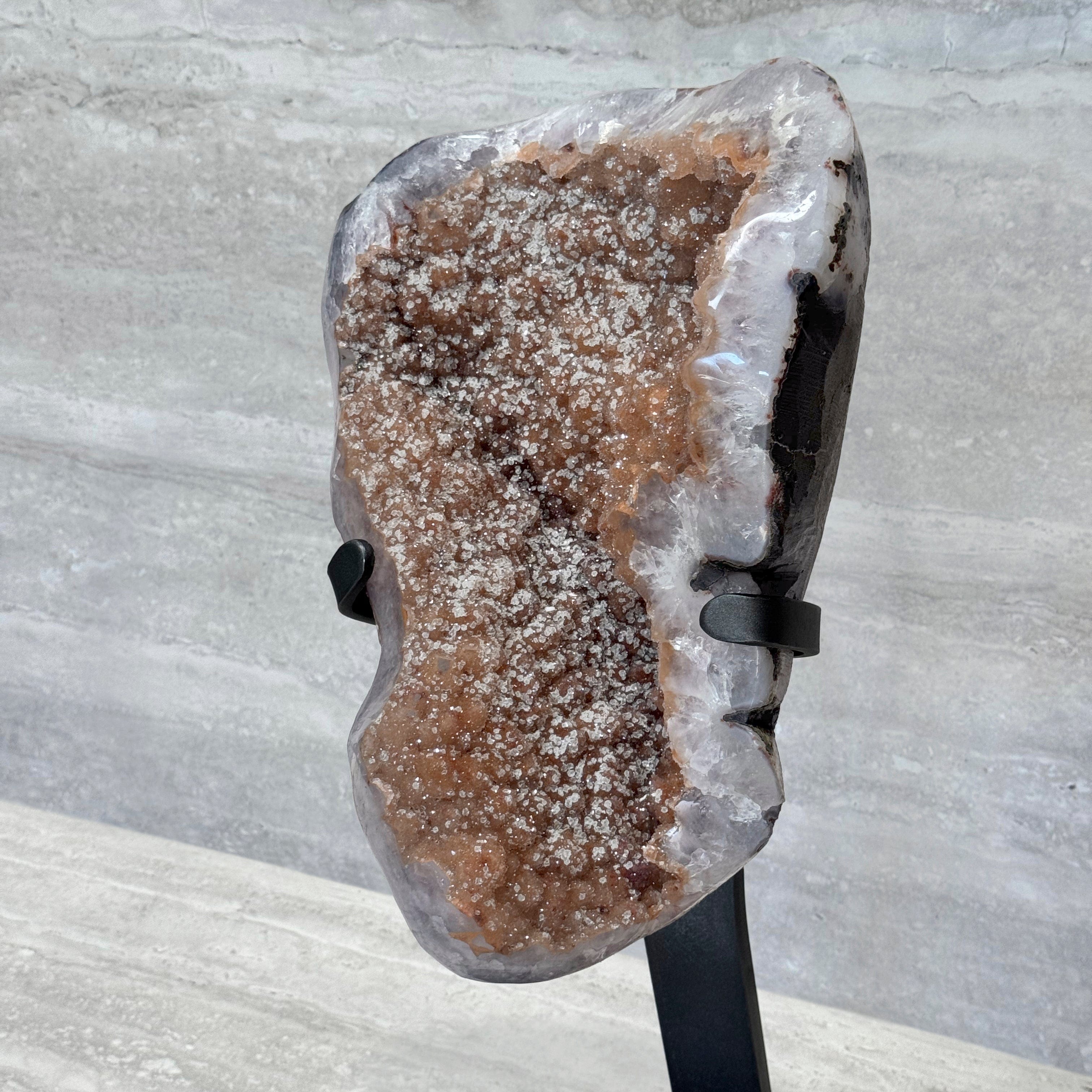 Kalifano Amethyst Amethyst Geode on Custom Stand from Uruguay - 23 in / 42 lbs UAG12000.002