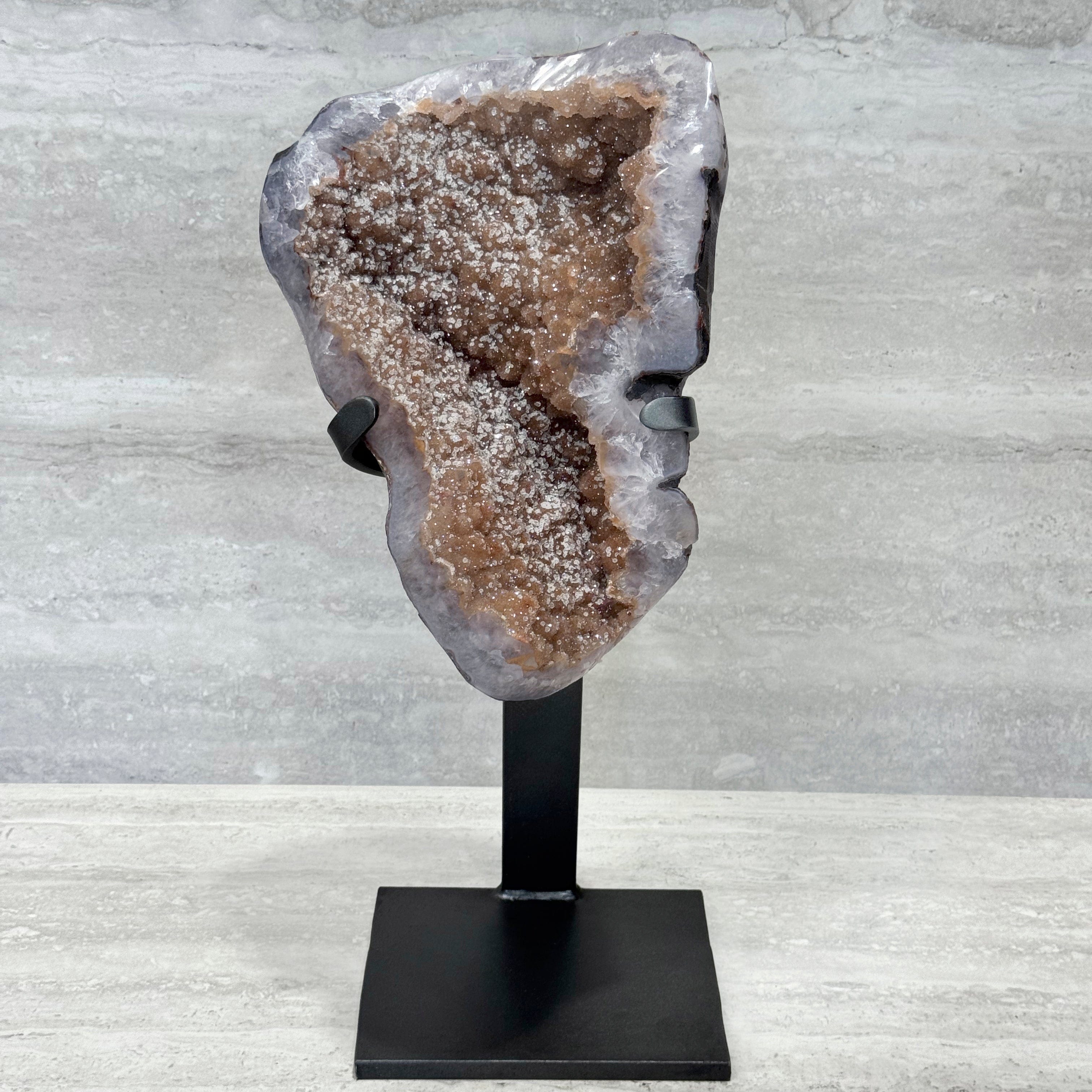 Kalifano Amethyst Amethyst Geode on Custom Stand from Uruguay - 23 in / 42 lbs UAG12000.002