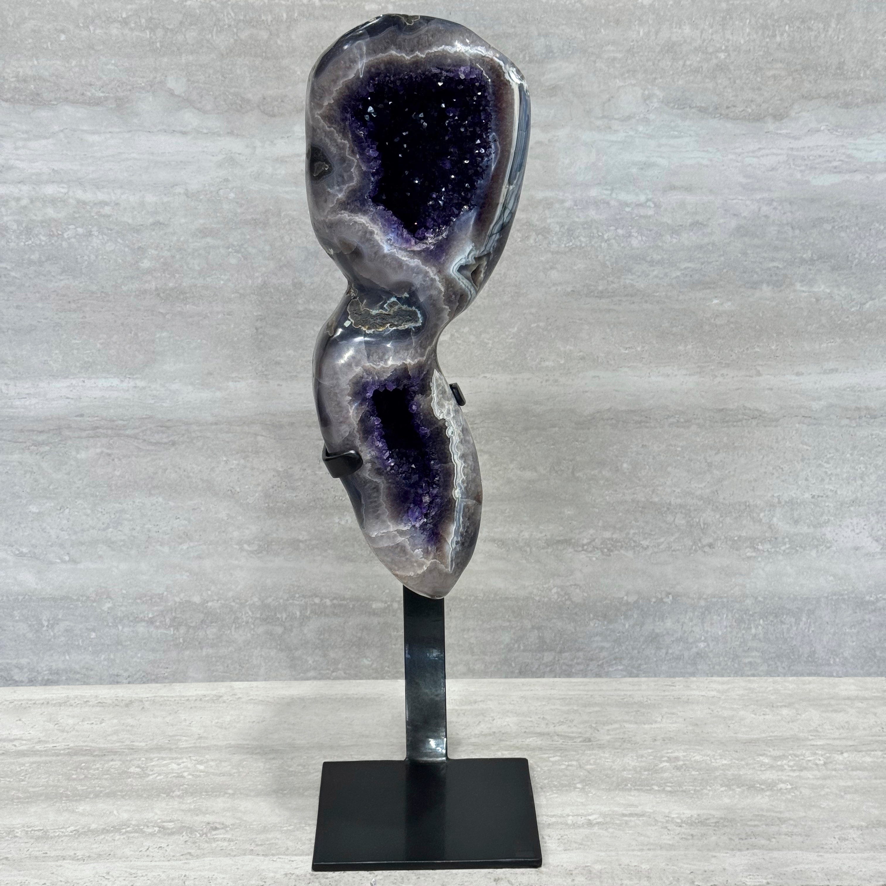 Kalifano Amethyst Amethyst Geode on Custom Stand from Uruguay - 26 in / 31 lbs UAG14000.004