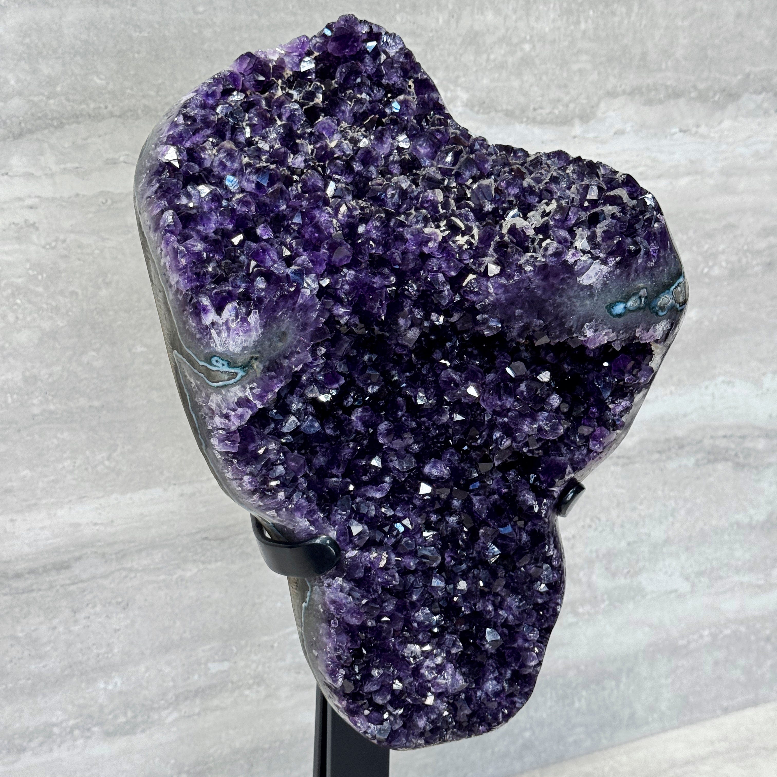 Kalifano Amethyst Amethyst Geode on Custom Stand from Uruguay - 27 in / 44 lbs UAG20000.004