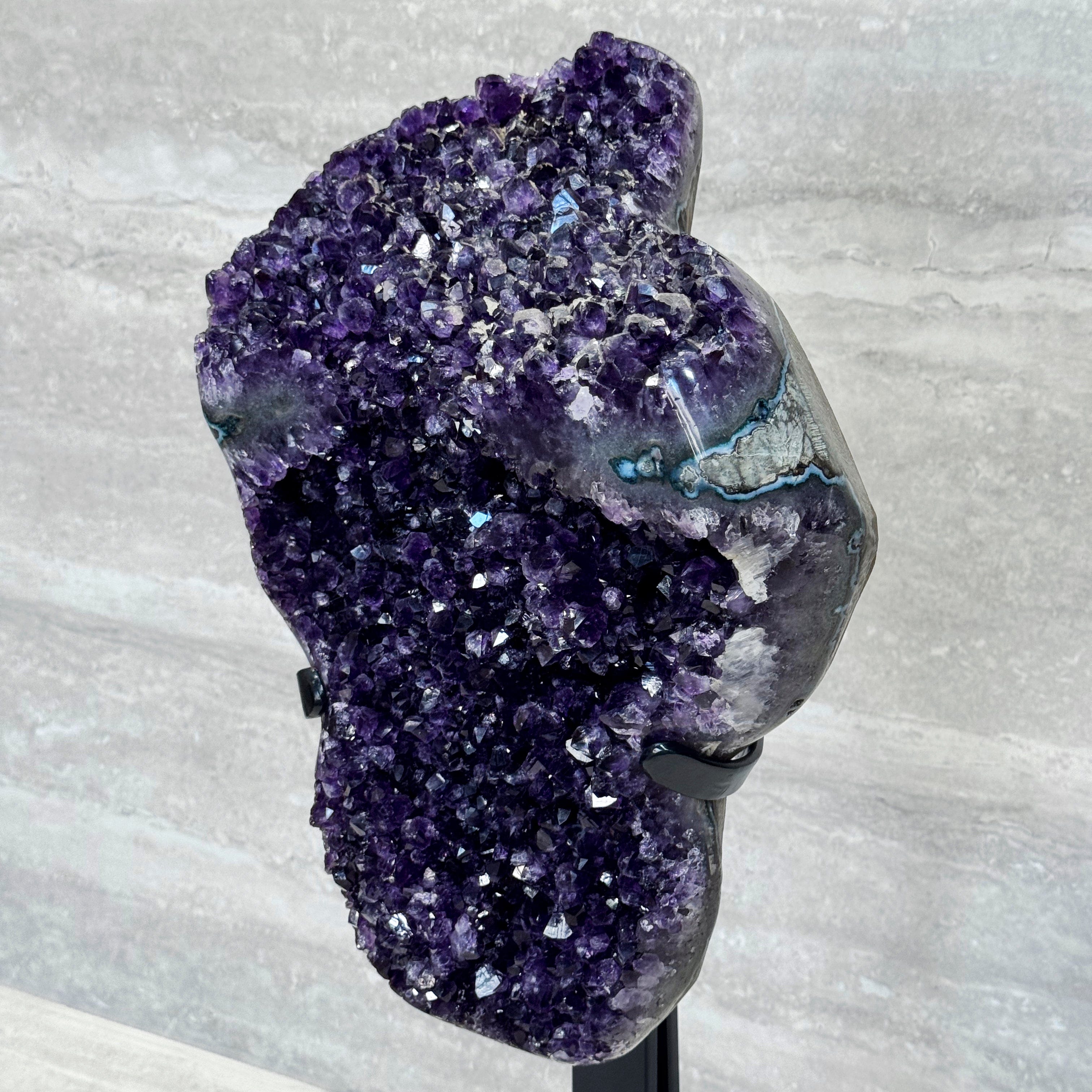 Kalifano Amethyst Amethyst Geode on Custom Stand from Uruguay - 27 in / 44 lbs UAG20000.004
