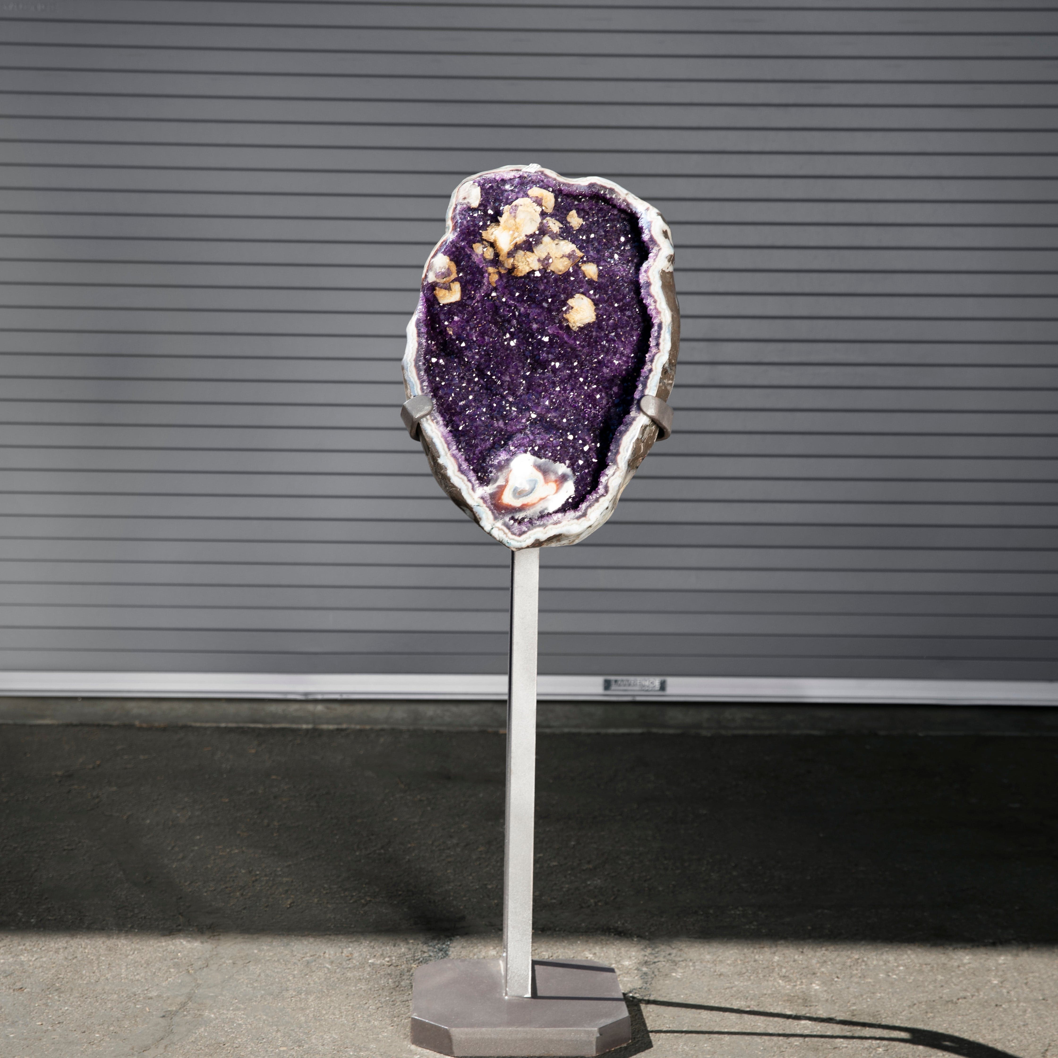 Kalifano Amethyst Amethyst Geode on Custom Stand from Uruguay - 50 in / 152 lbs UAG36000.008