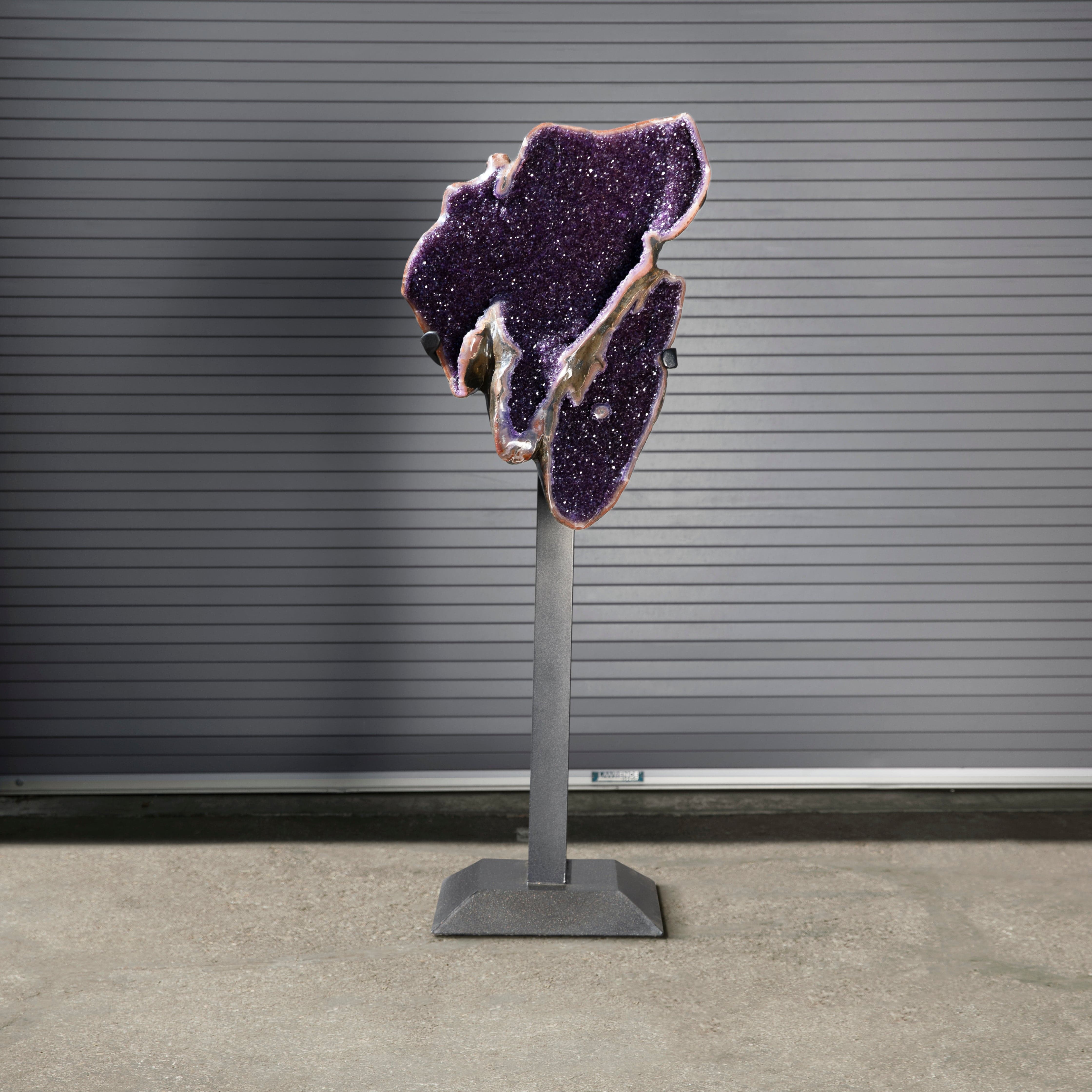 Kalifano Amethyst Amethyst Geode on Custom Stand from Uruguay - 64 in / 275 lbs UAG90000.002