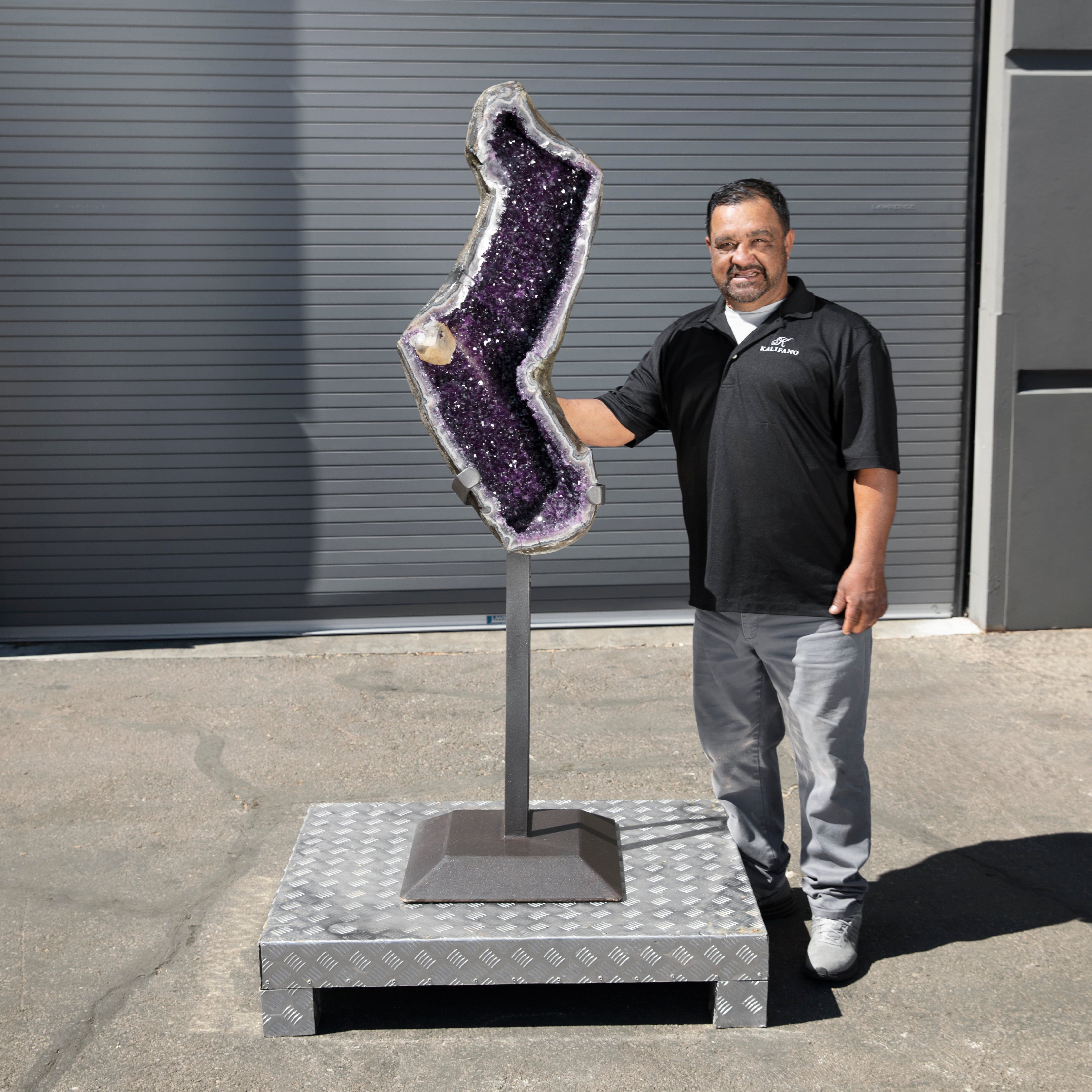 Kalifano Amethyst Amethyst Geode on Custom Stand from Uruguay - 66 in / 264 lbs UAG68000.002