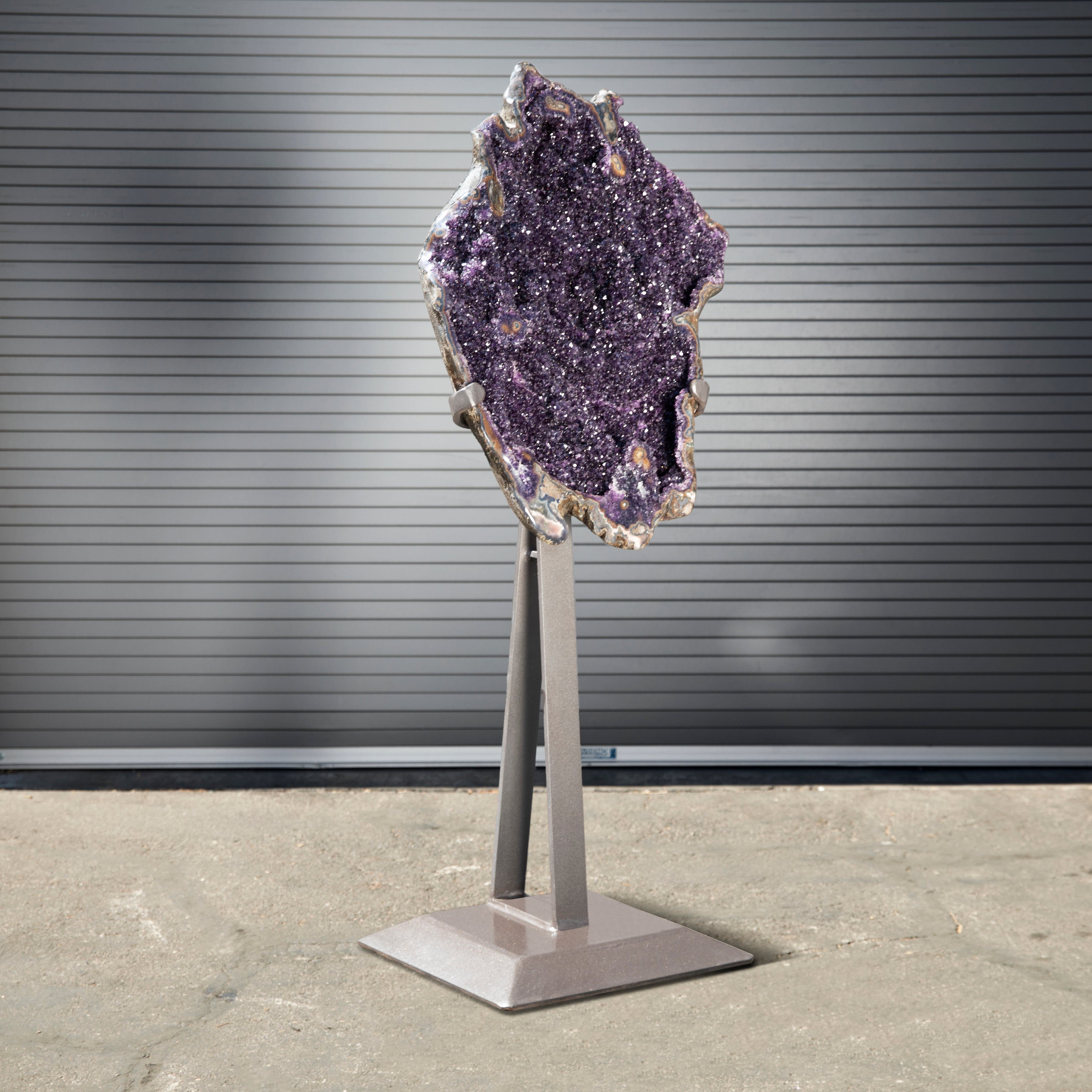Kalifano Amethyst Amethyst Geode on Custom Stand from Uruguay - 67 in / 409 lbs UAG104000.002