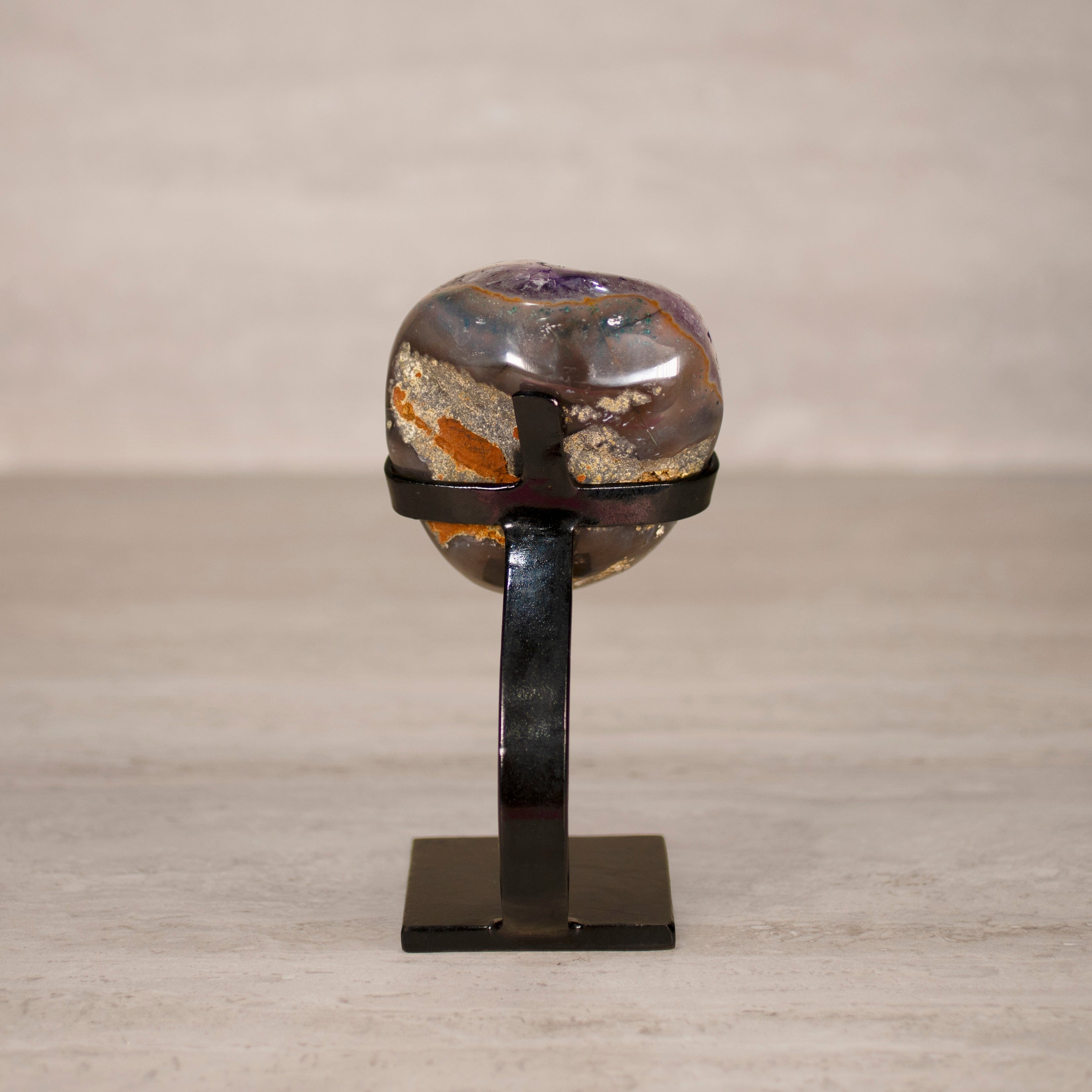 Kalifano Amethyst Amethyst Geode on Custom Stand from Uruguay - 7.5 in / 2.5 lbs UAG1300.023