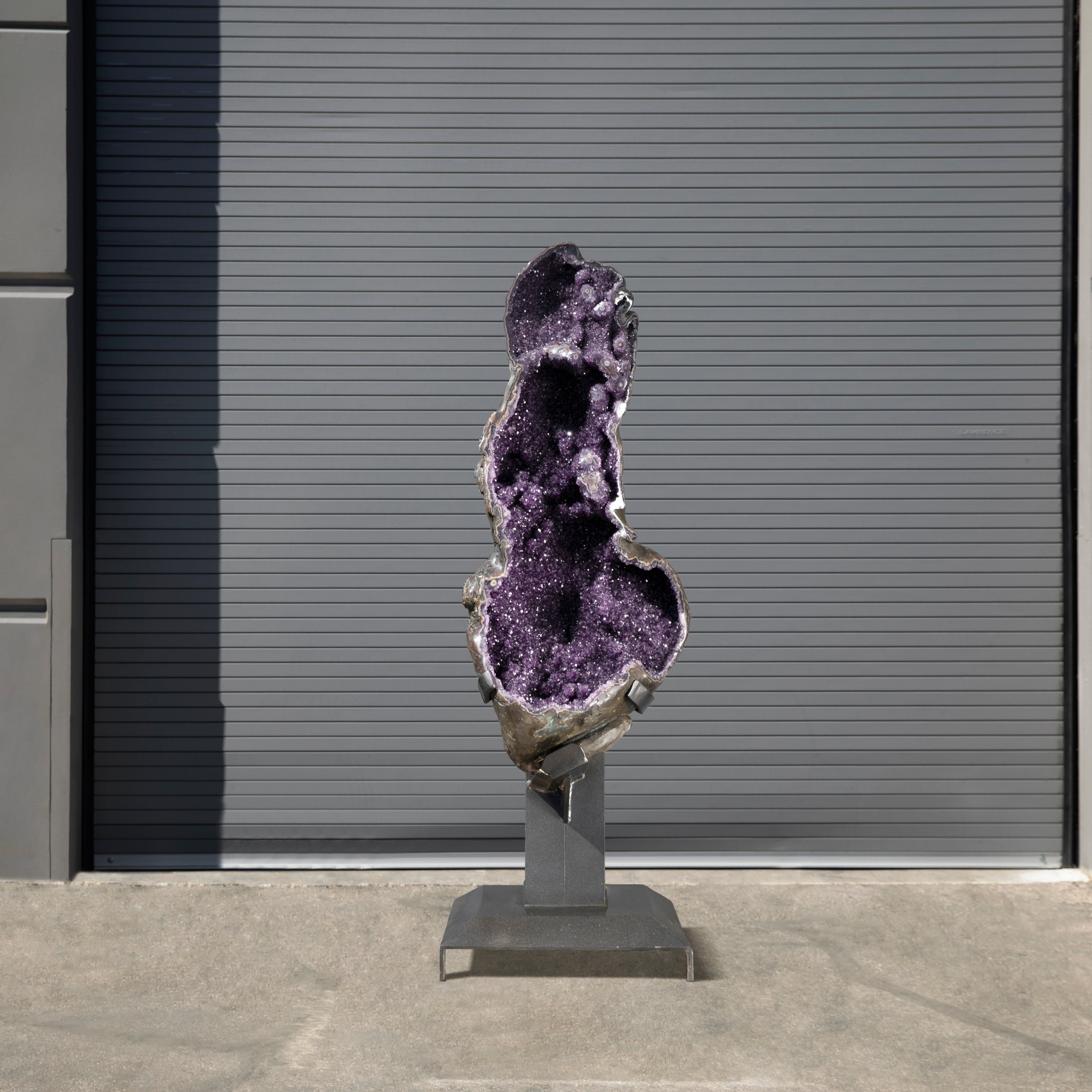 Kalifano Amethyst Amethyst Geode on Custom Stand from Uruguay - 74 in / 594 lbs UAG150000.001