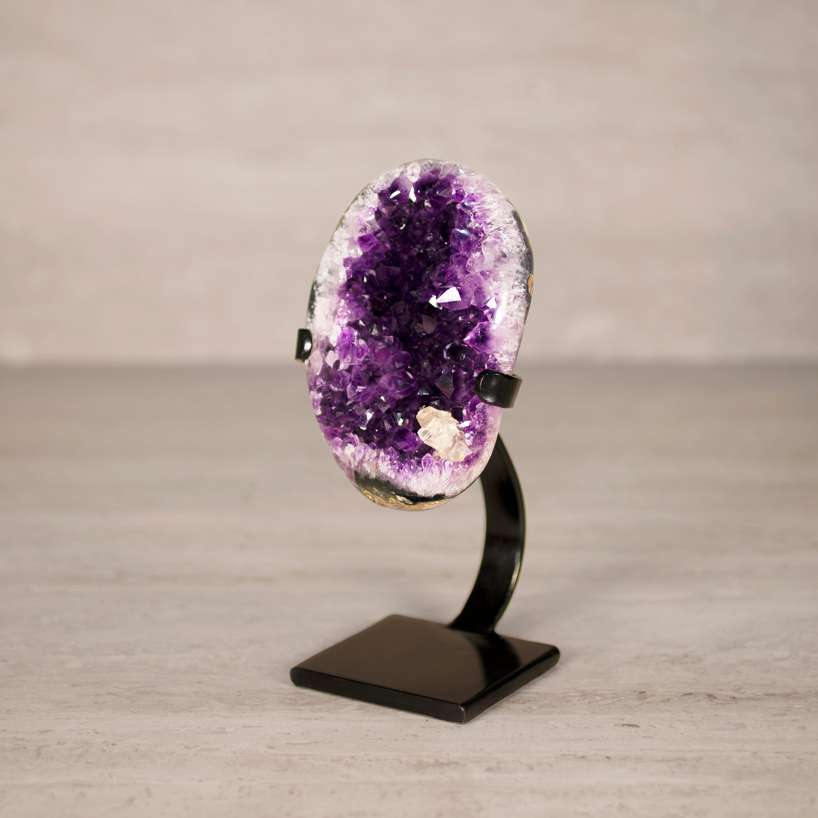 Kalifano Amethyst Amethyst Geode on Custom Stand from Uruguay - 8 in / 3 lbs UAG1400.034