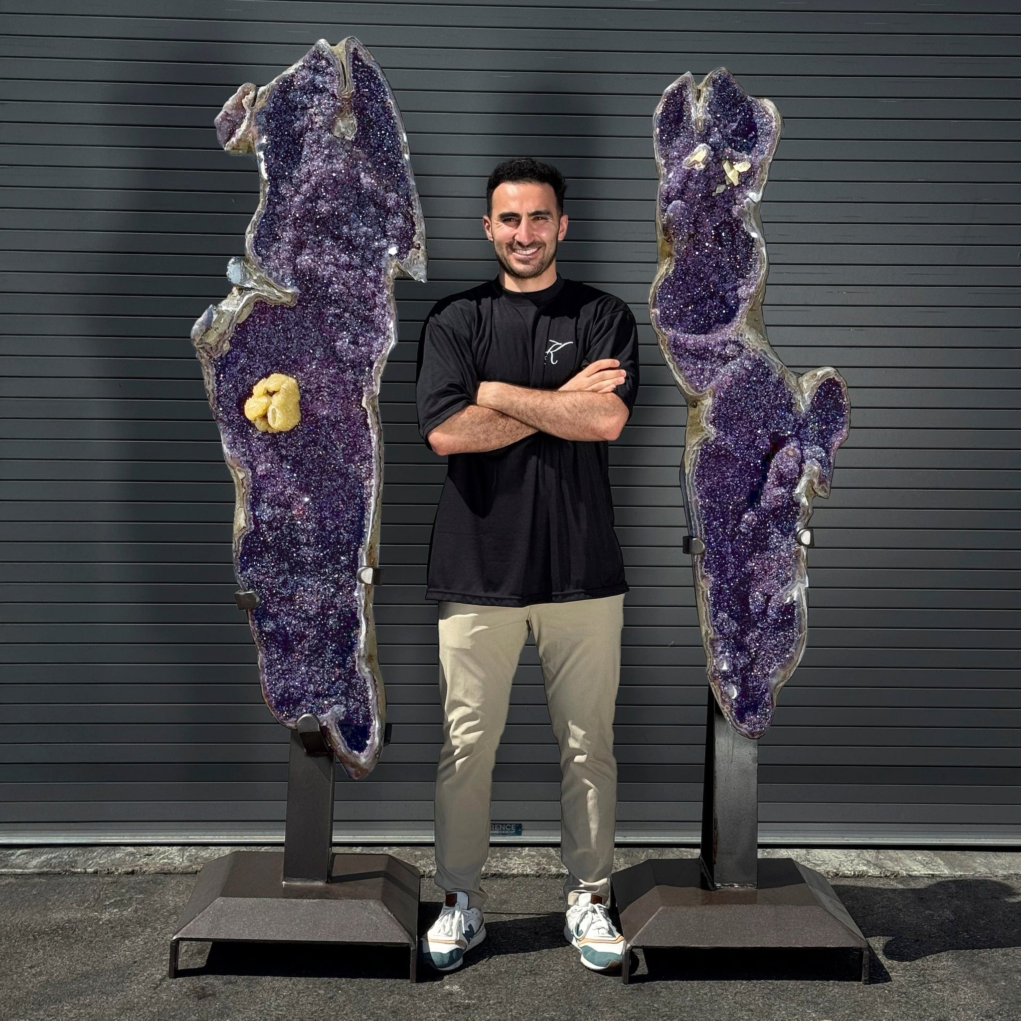 Kalifano Amethyst Amethyst Geode on Custom Stand from Uruguay - 80 in / 441 lbs UAG160000.001