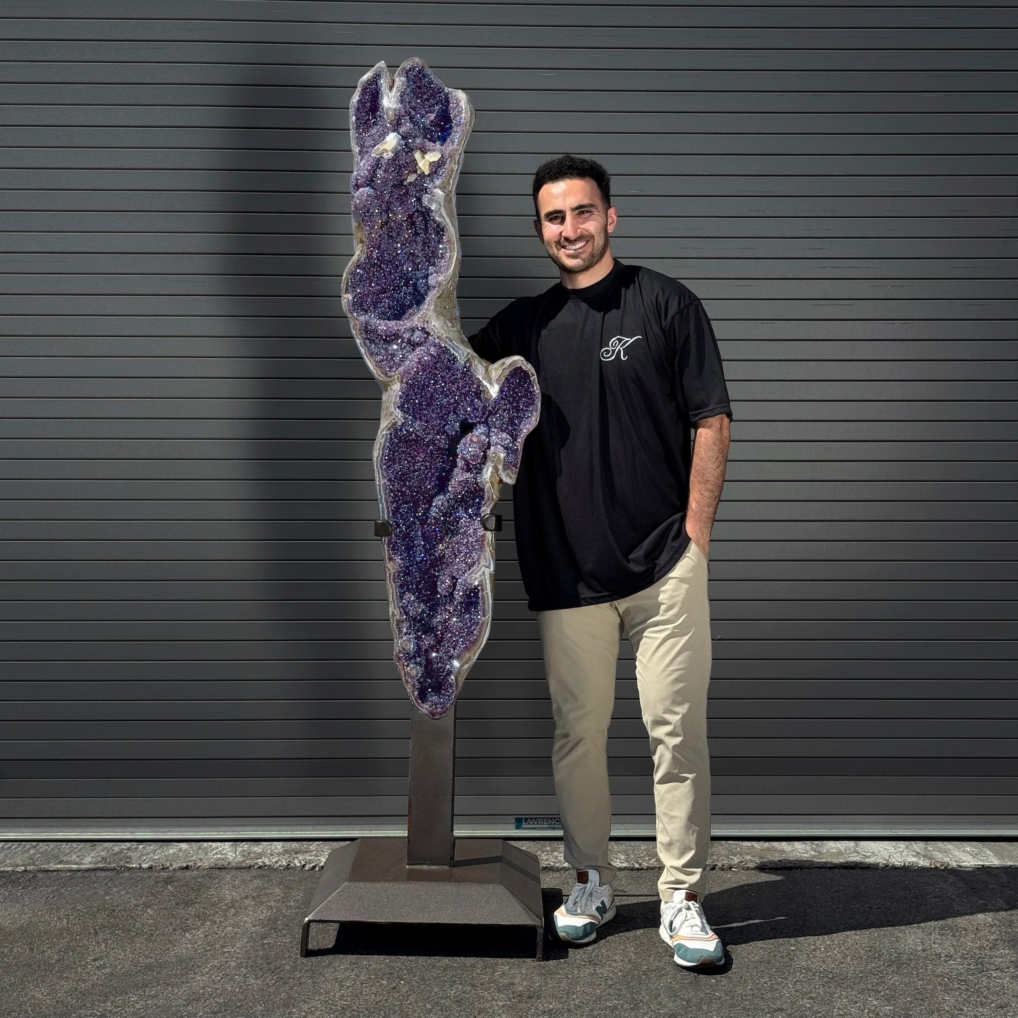 Kalifano Amethyst Amethyst Geode on Custom Stand from Uruguay - 80 in / 441 lbs UAG160000.001