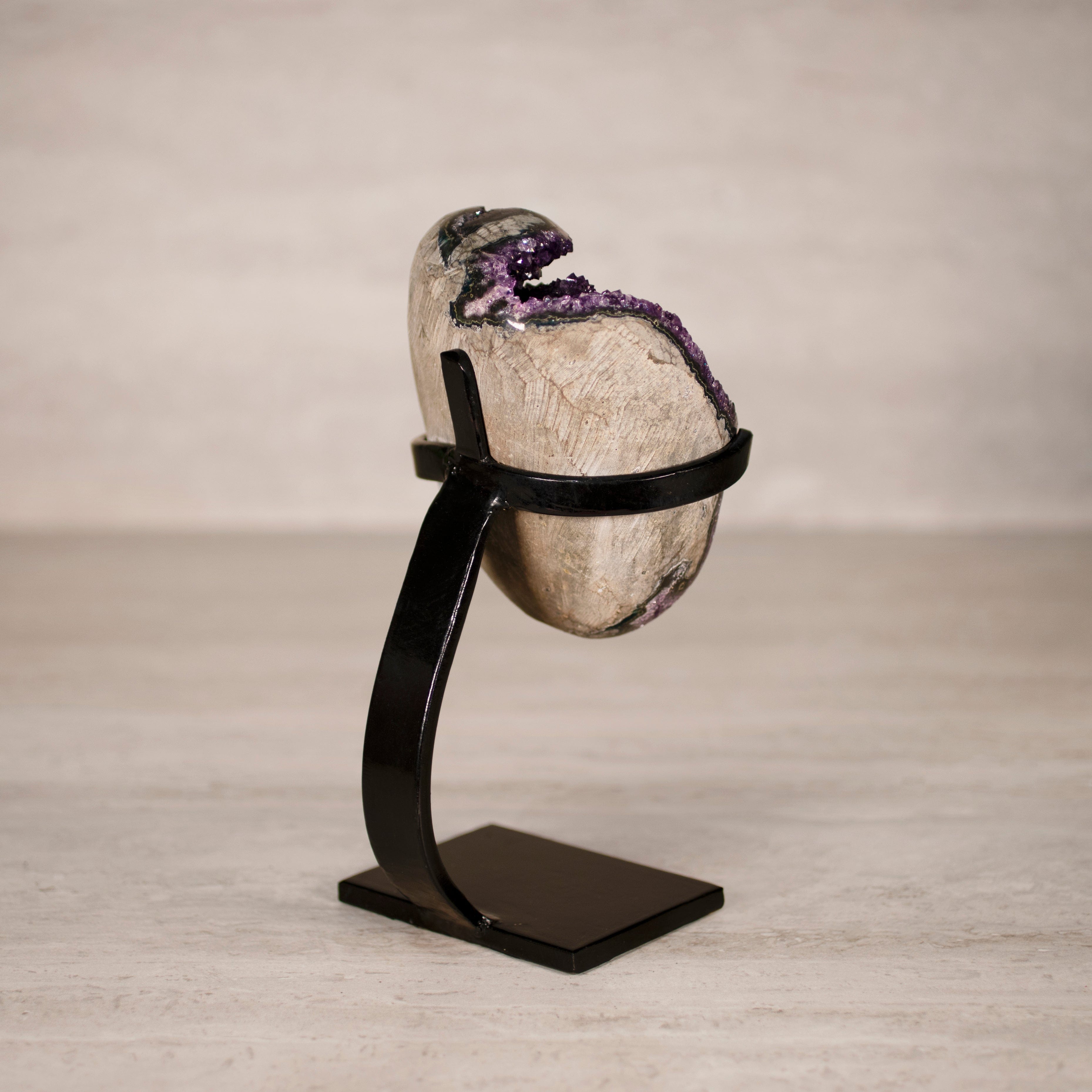 Kalifano Amethyst Amethyst Geode on Custom Stand from Uruguay - 9 in / 4.5 lbs UAG2100.021