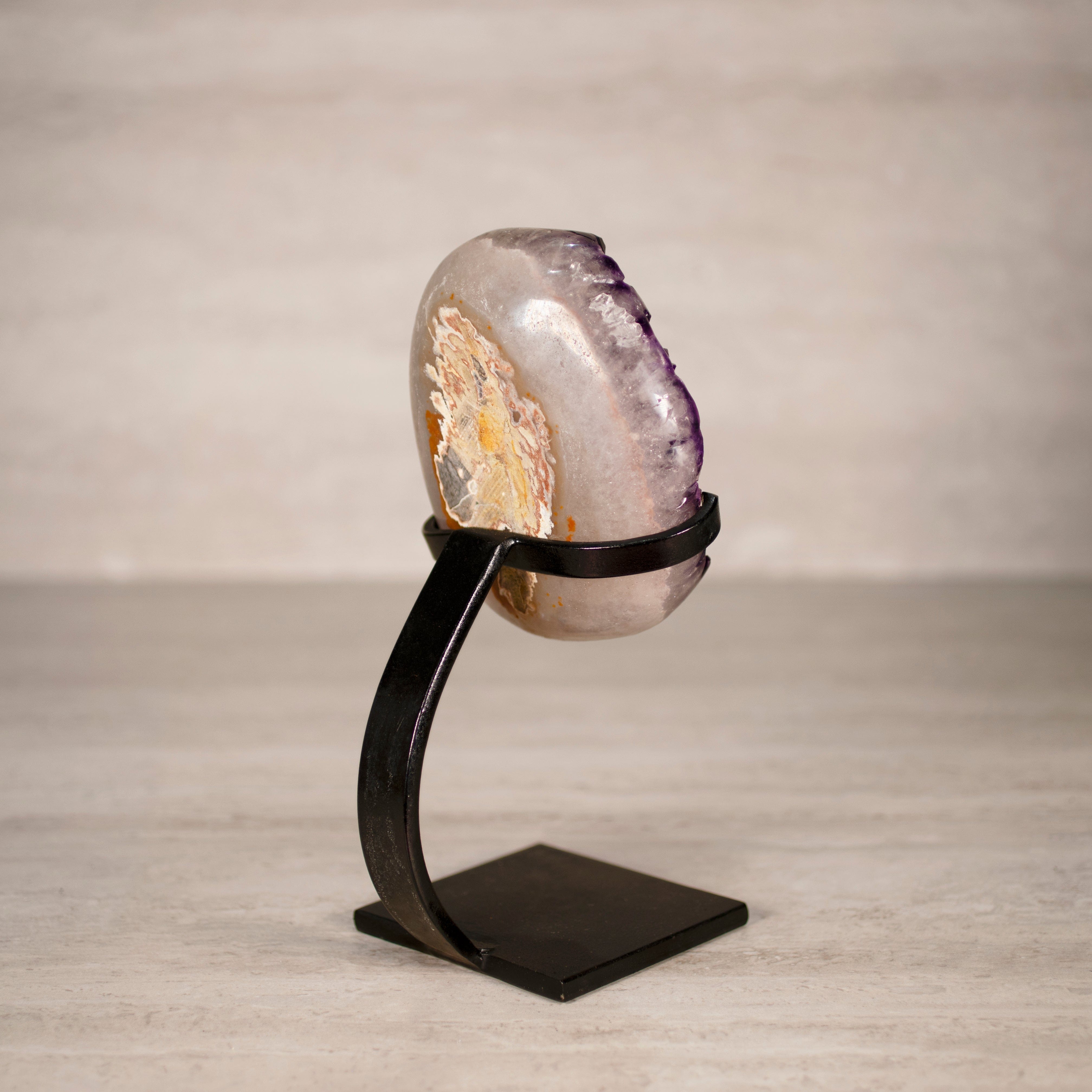 Kalifano Amethyst Amethyst Geode on Custom Stand from Uruguay - 9 in / 5.5 lbs UAG2400.046