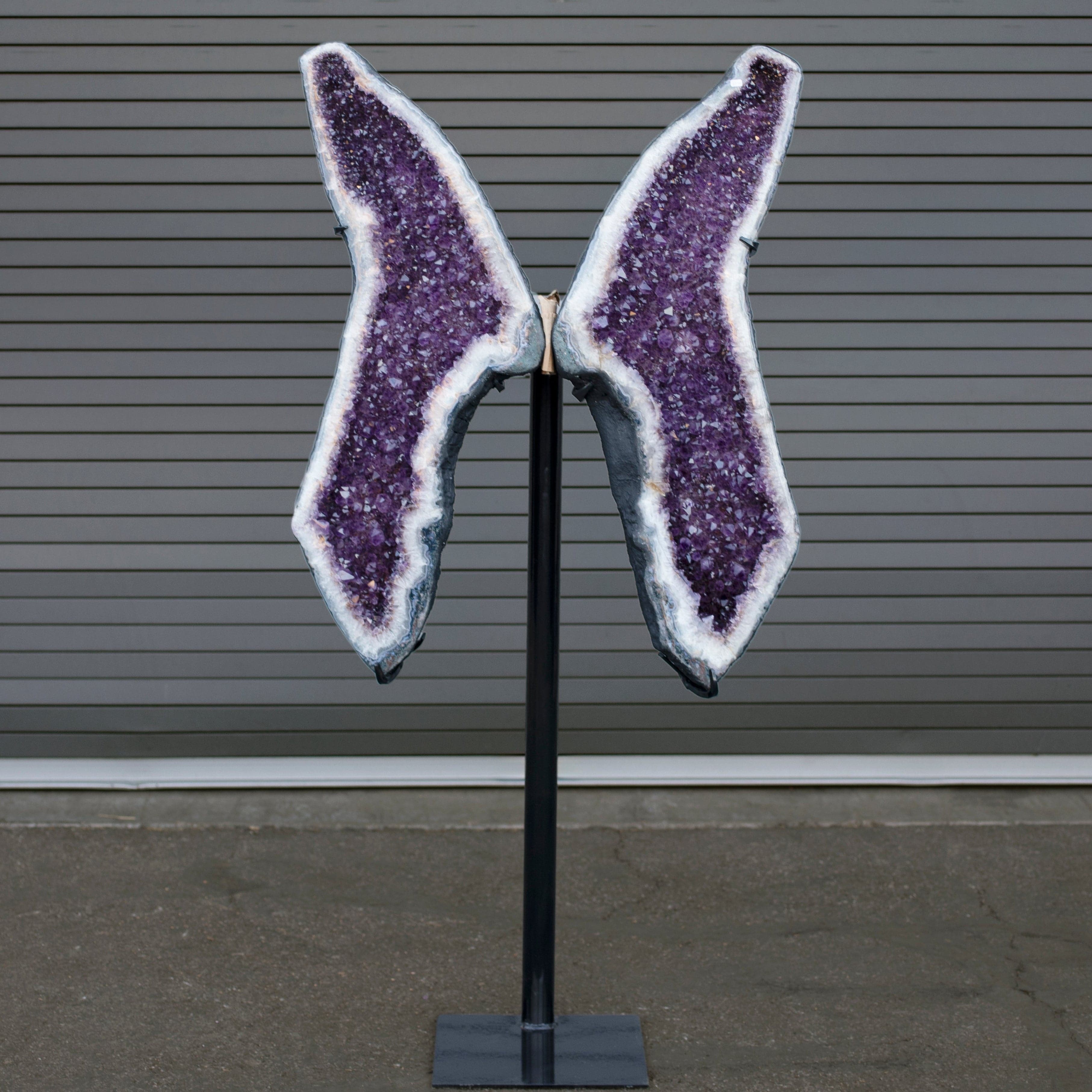 Kalifano Amethyst Amethyst Geode Wings from Brazil - 58" / 177 lbs BAG48000.007