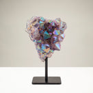 Aura Borealis Amethyst Geode on Metal Stand - 400 g