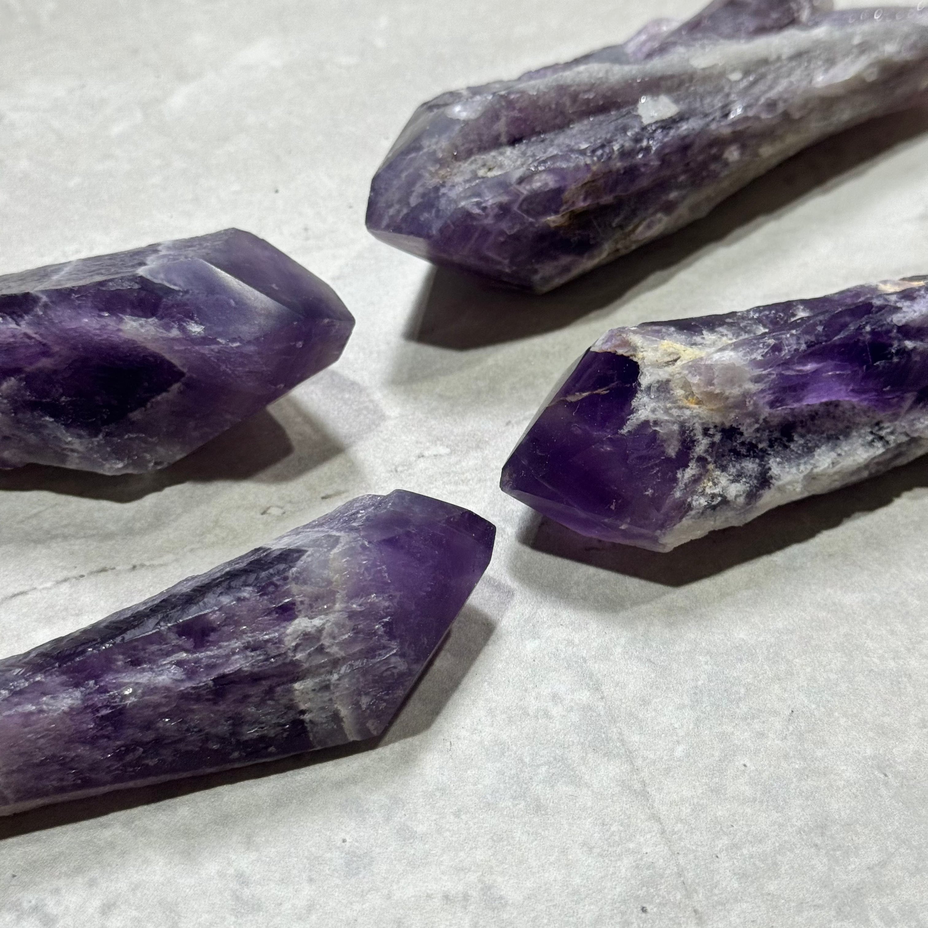 KALIFANO Amethyst Large Amethyst Elestial Laser Wand ALW200