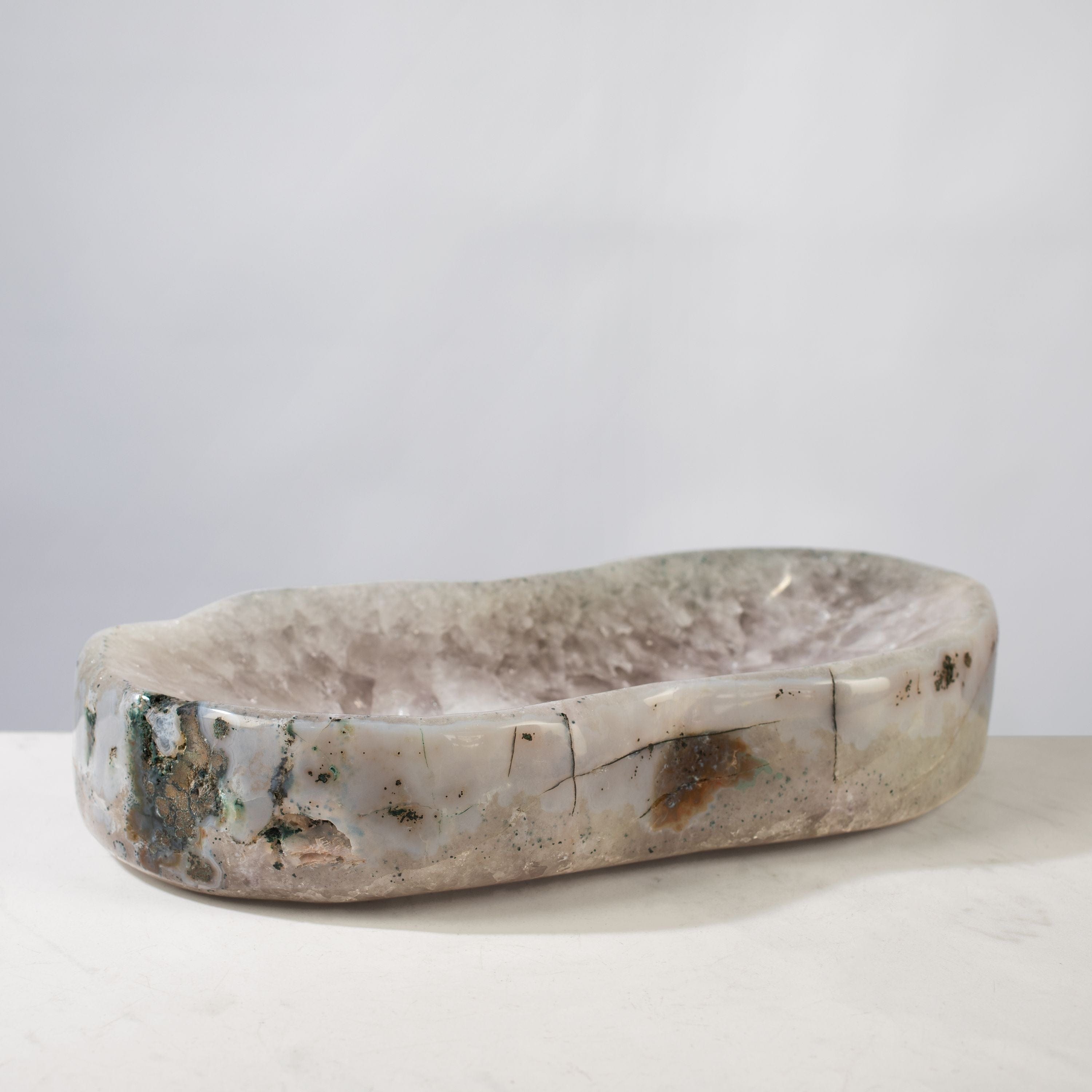 Kalifano Amethyst Natural Amethyst Crystal Bowl from Brazil - 13.25" BOWL3500.001