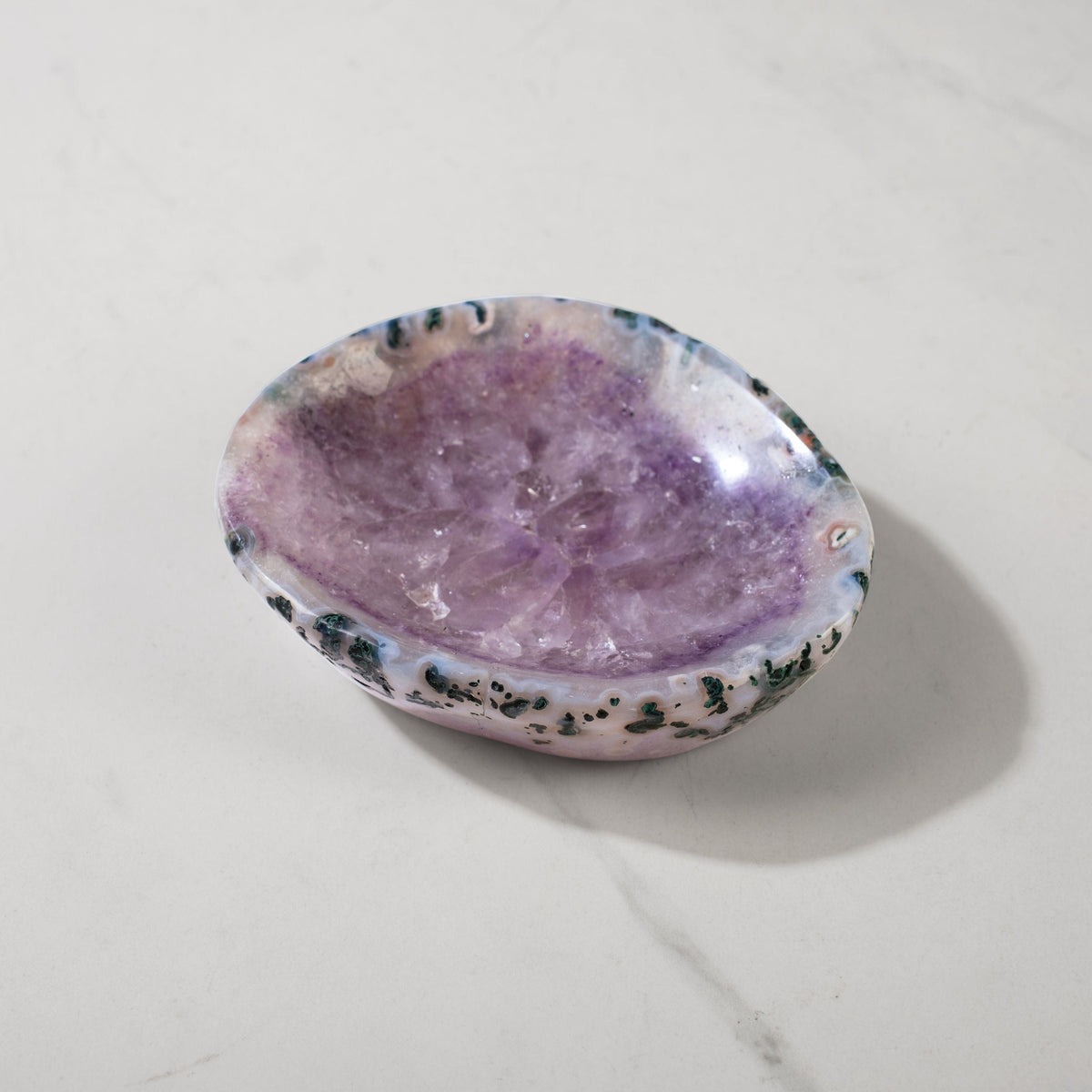 Kalifano Amethyst Natural Amethyst Crystal Bowl from Brazil - 5.75" BOWL500.001