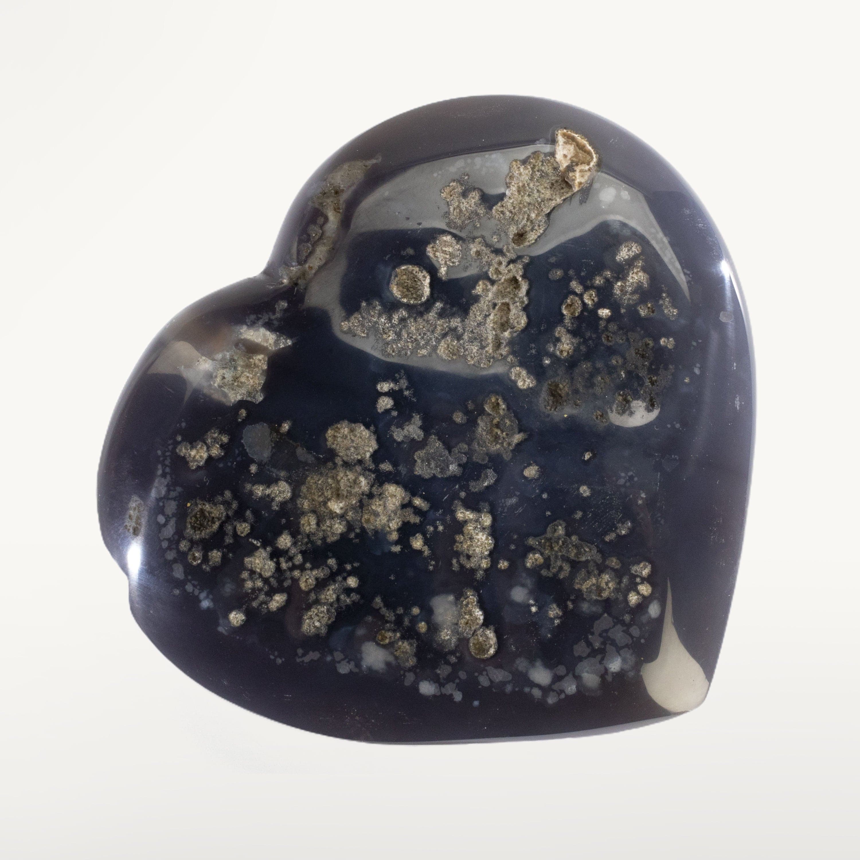 Kalifano Amethyst Natural Amethyst Geode Heart Carving from Uruguay - 450 grams UAGH500