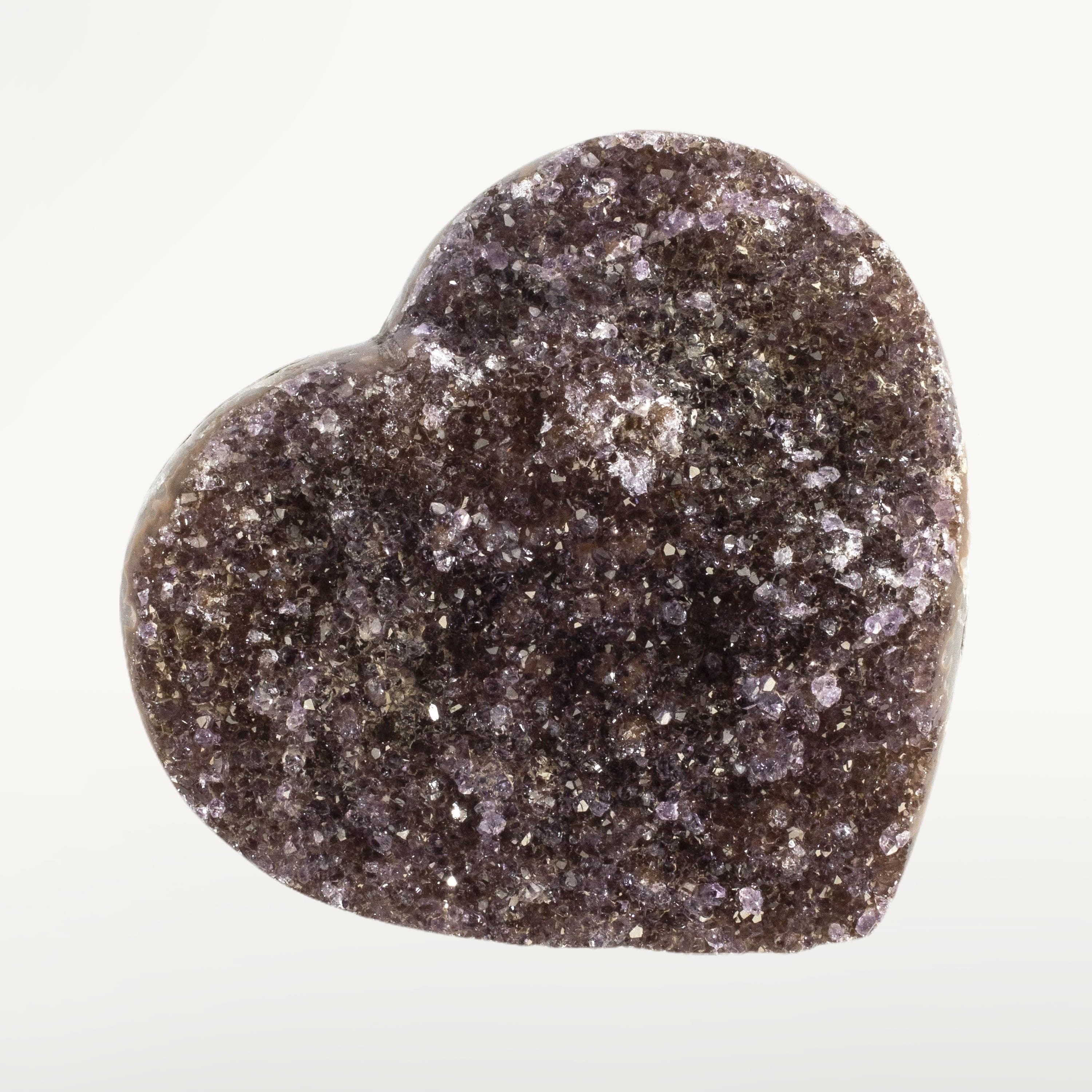 Kalifano Amethyst Natural Amethyst Geode Heart Carving from Uruguay - 750 grams UAGH800