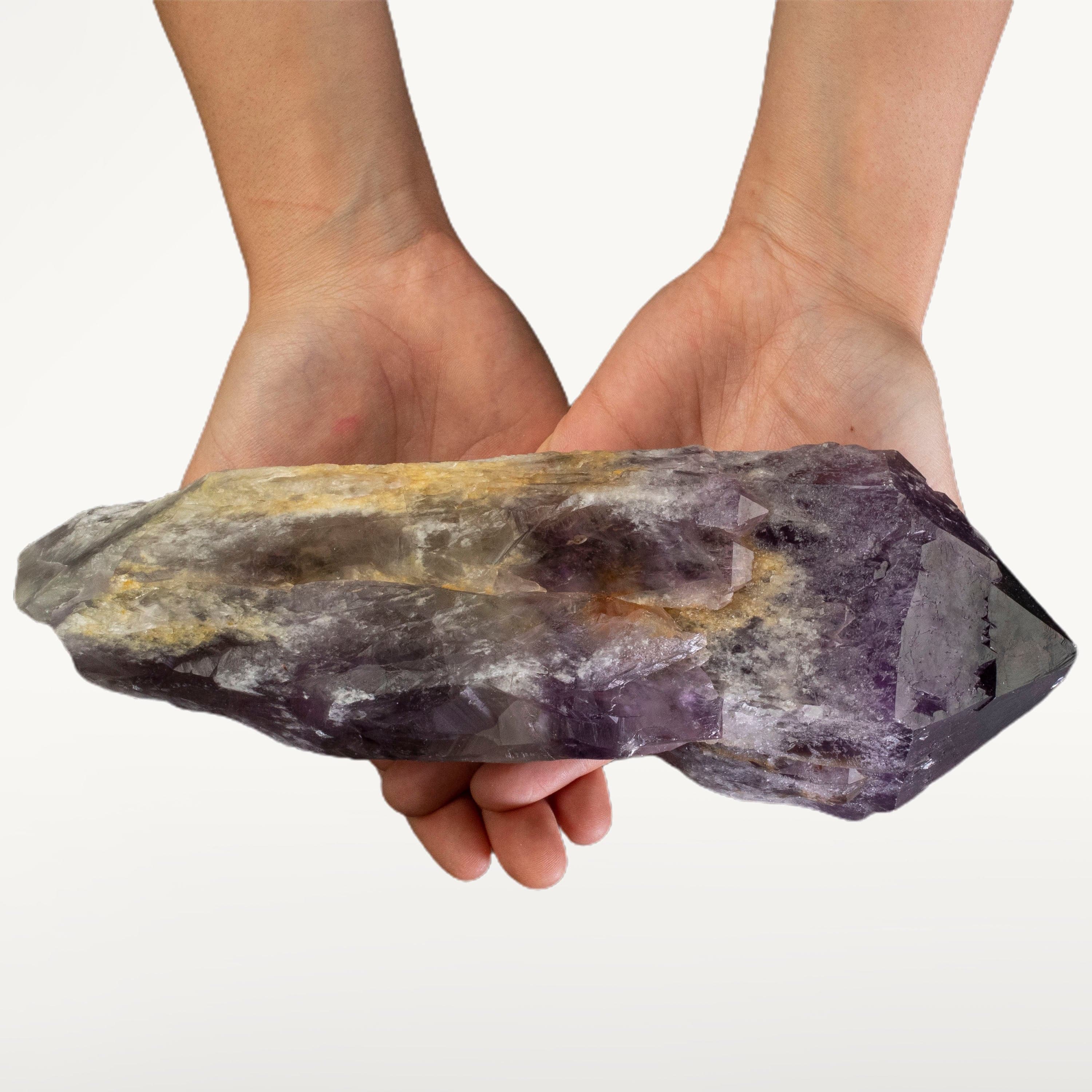 Kalifano Amethyst Natural Elestial Amethyst Point - 10 in. / 3.8 lbs ALW1800