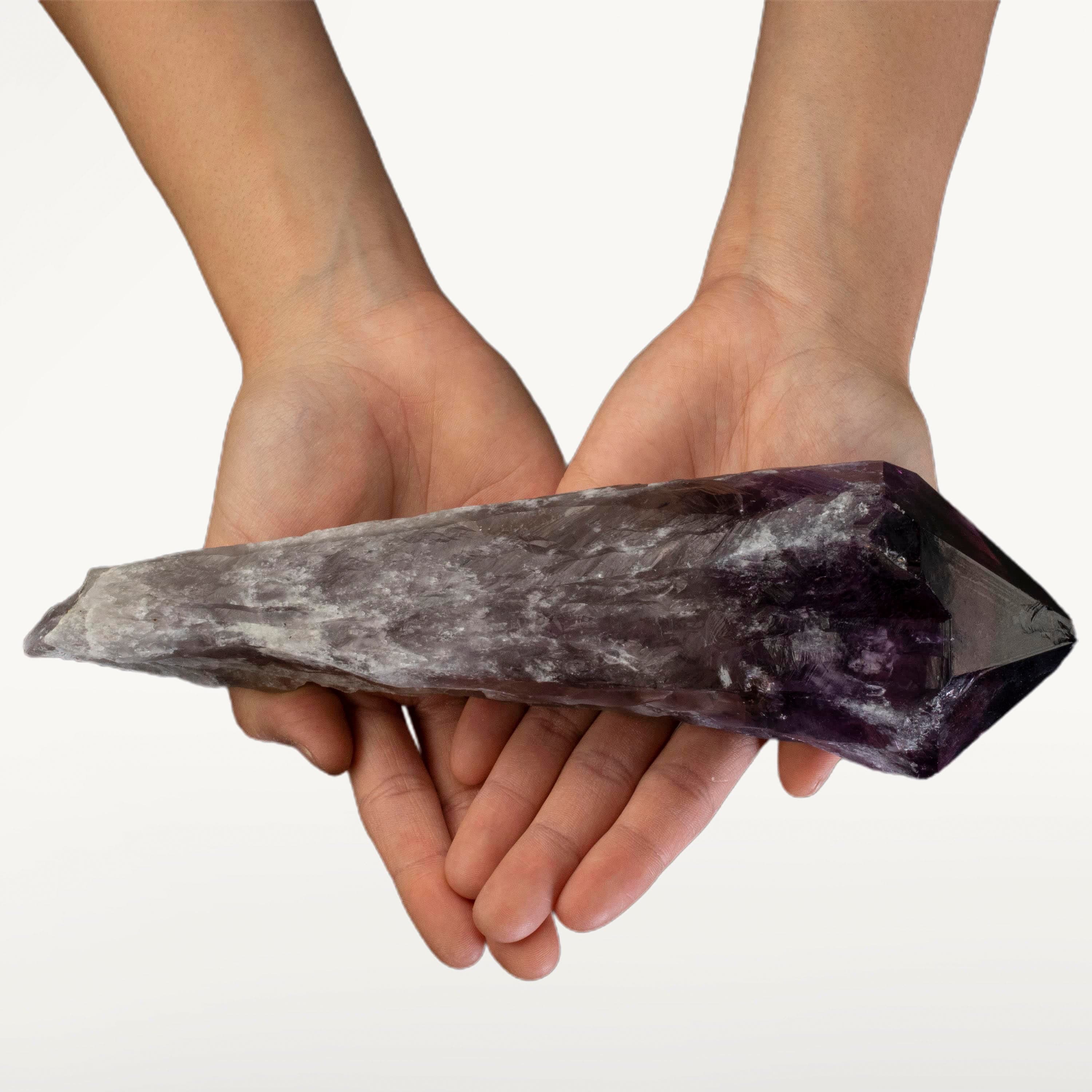Kalifano Amethyst Natural Elestial Amethyst Point - 8 in. / 1.5 lbs ALW800