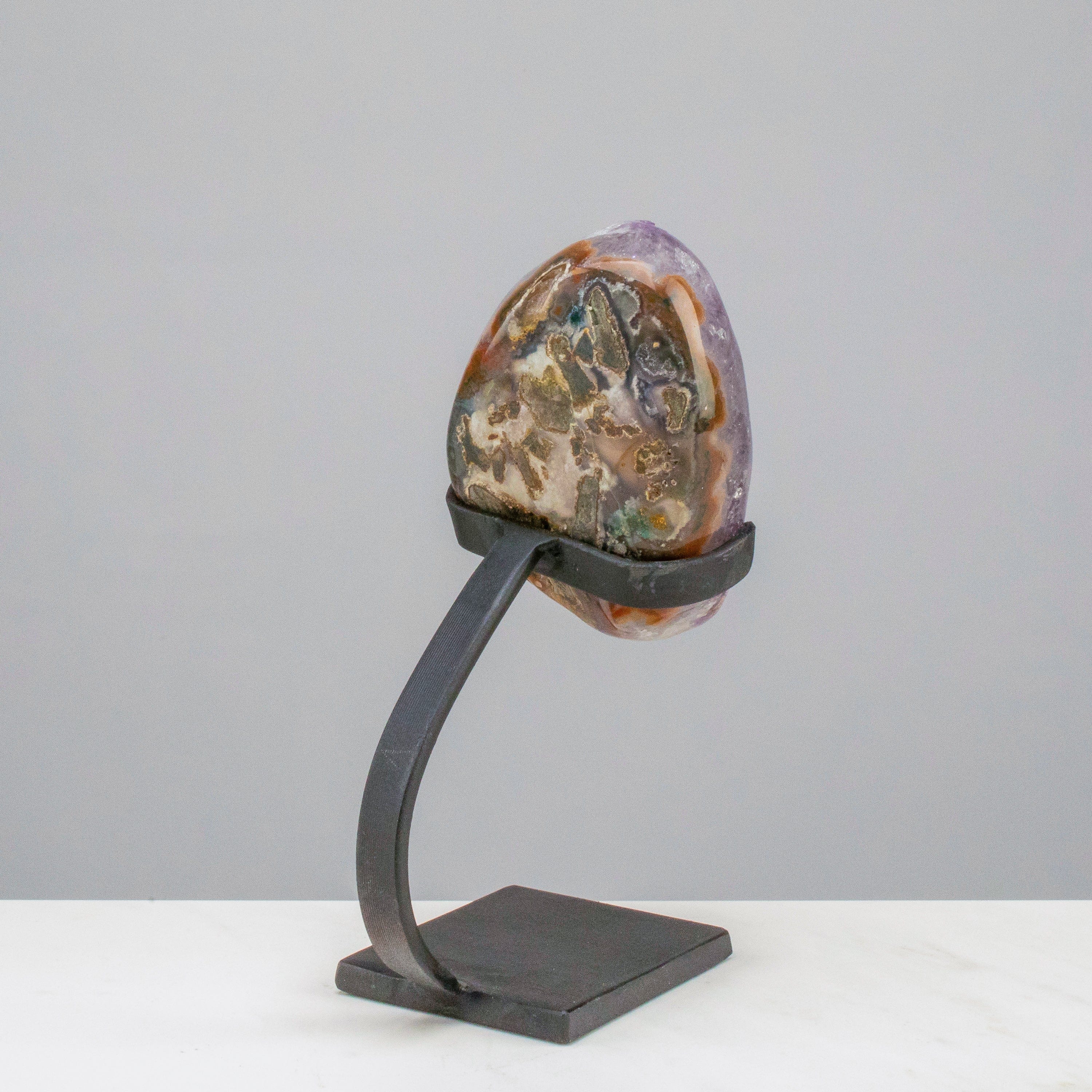 Kalifano Amethyst Small Uruguayan Amethyst Geode on Custom Stand - 8"/ 2.5 lbs - B Grade UAG500-C