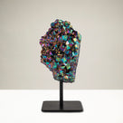 Titanium Quartz Geode on Metal Stand - 400 g