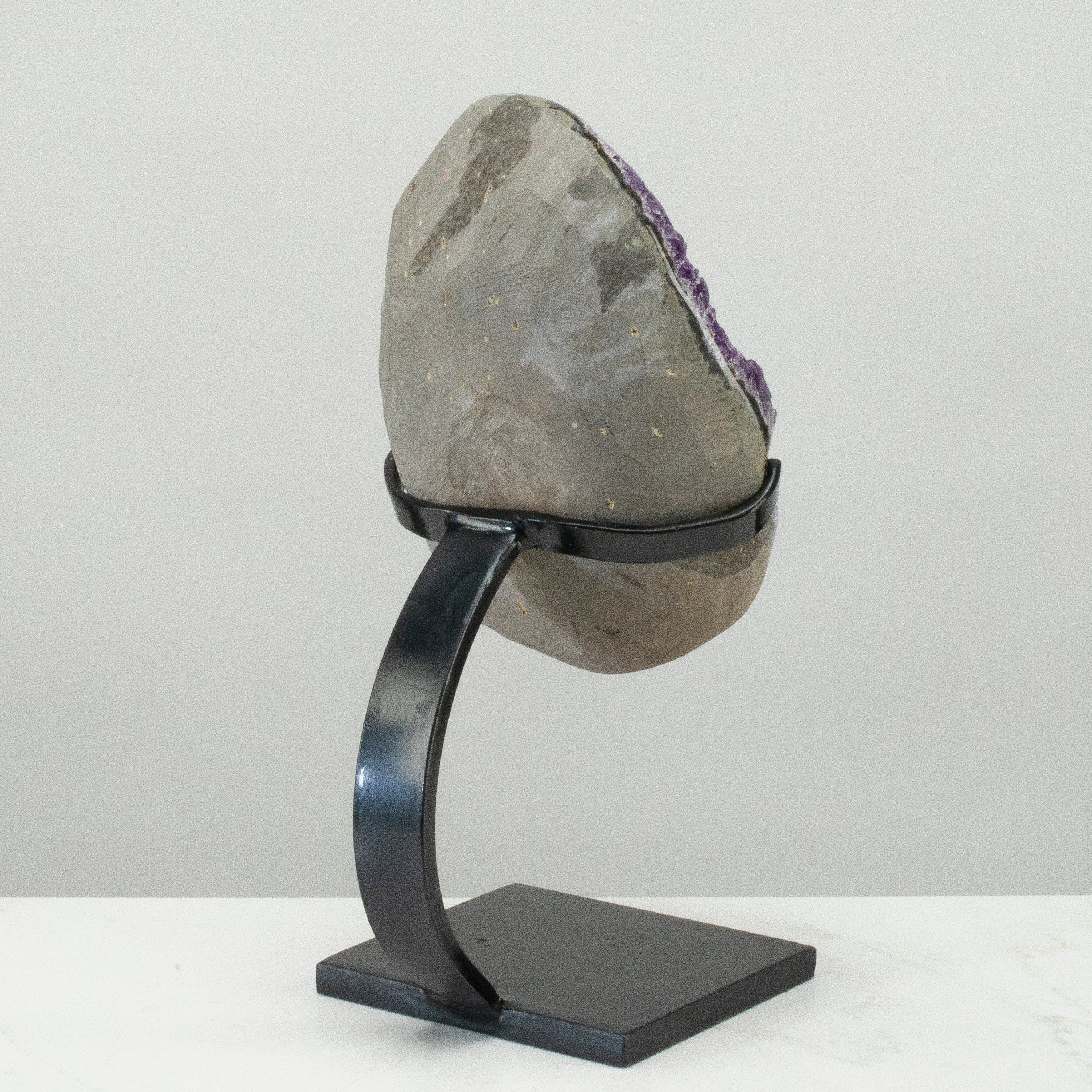 Kalifano Amethyst Uruguayan Amethyst Geode on Custom Stand - 13" / 13 lbs UAG6400.003