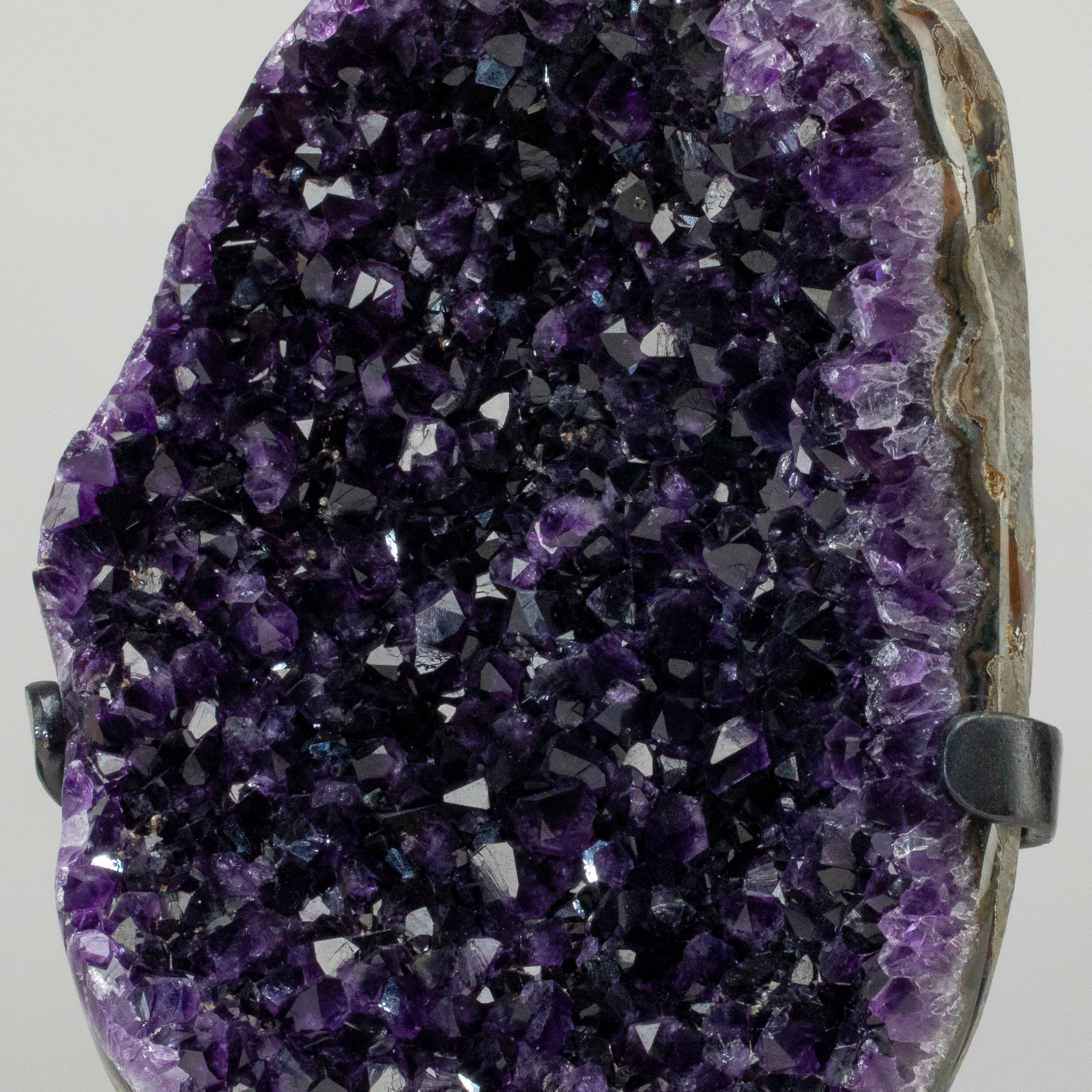 Kalifano Amethyst Uruguayan Amethyst Geode on Custom Stand - 13" / 13 lbs UAG6400.003