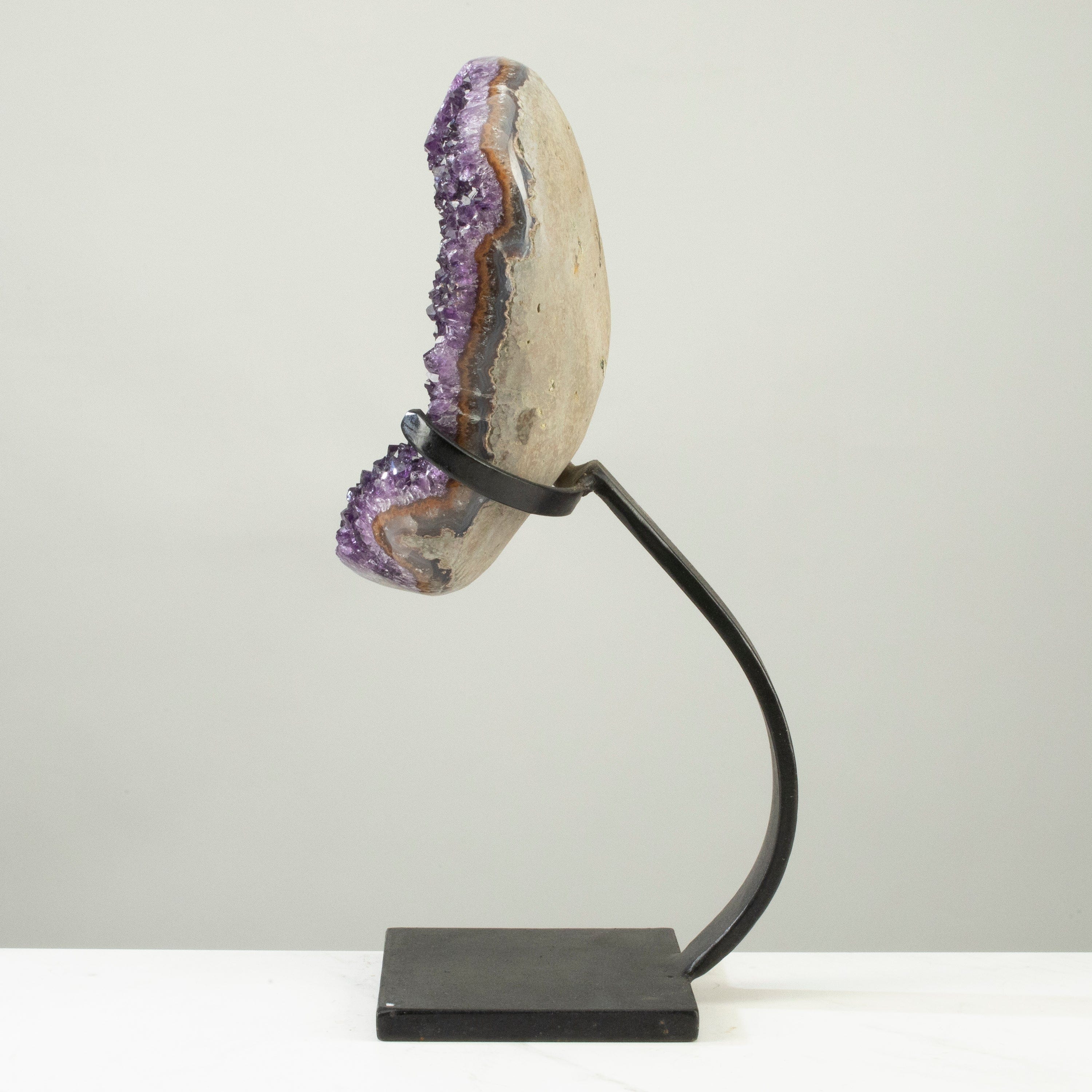 Kalifano Amethyst Uruguayan Amethyst Geode on Custom Stand - 16" / 13 lbs UAG6400.009