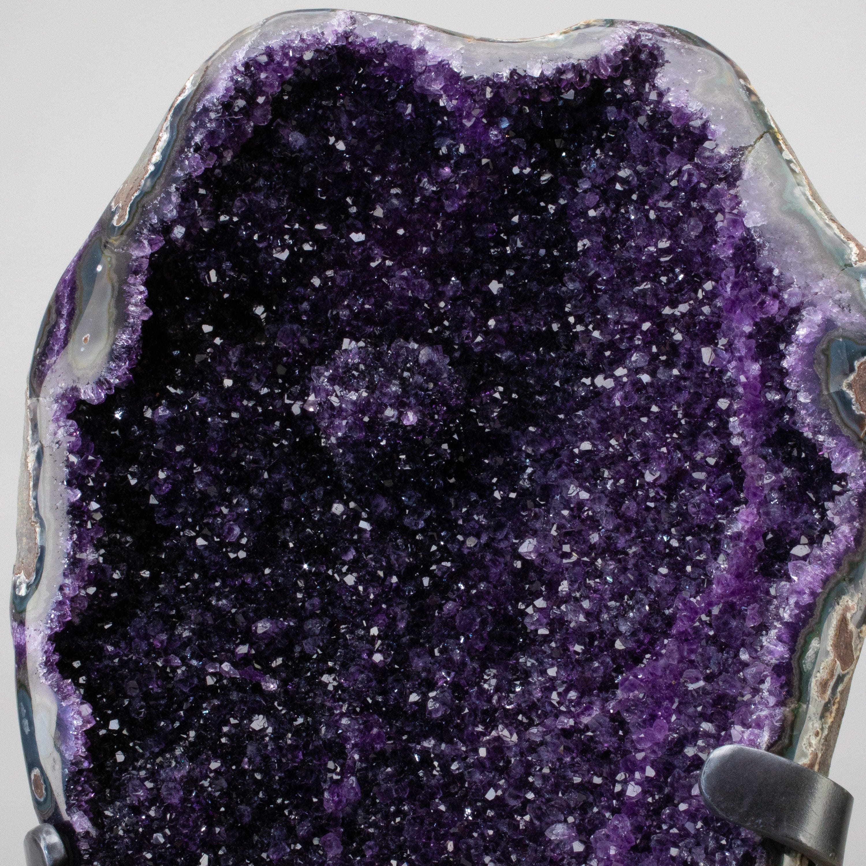 Kalifano Amethyst Uruguayan Amethyst Geode on Custom Stand - 22" / 36 lbs UAG16400.001
