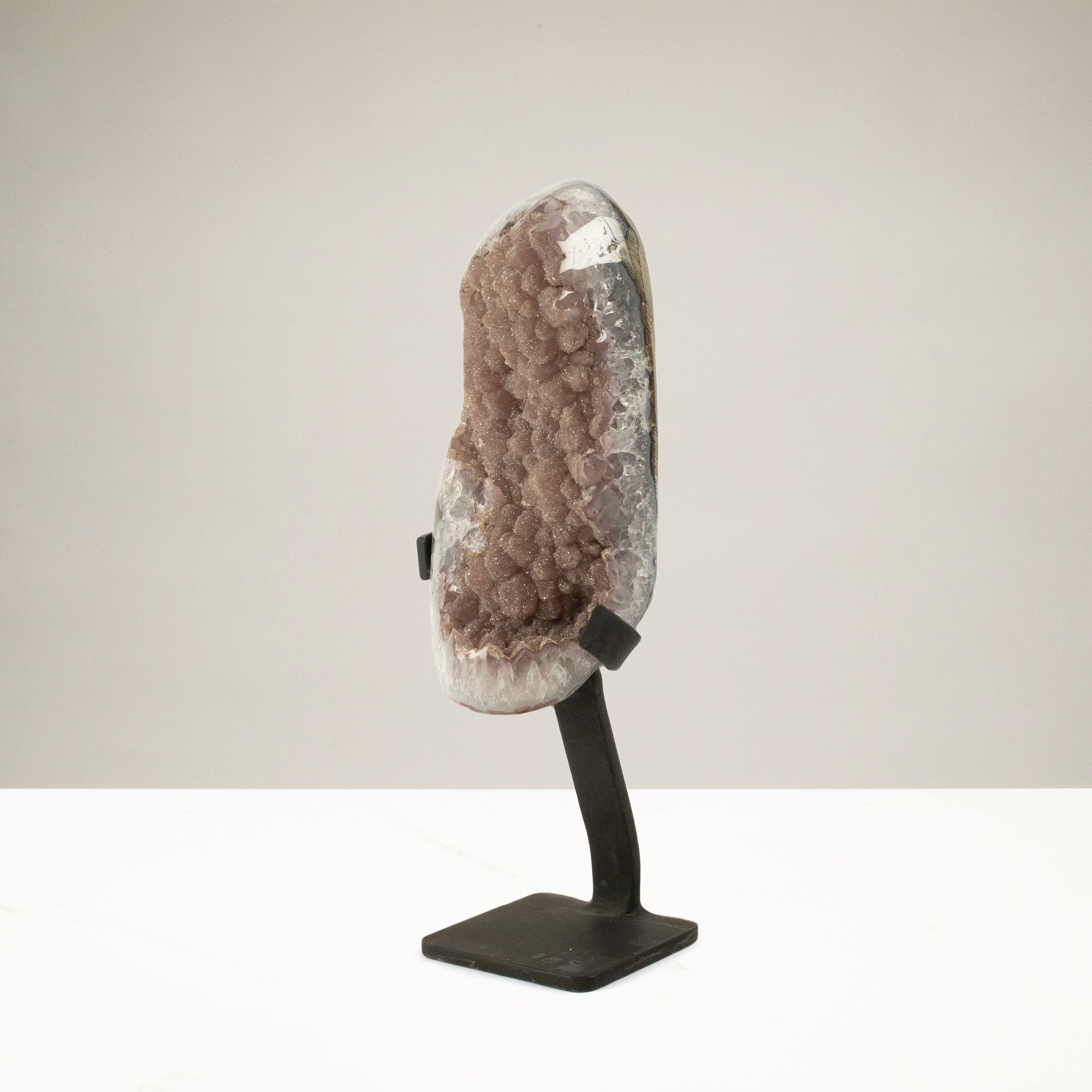 Kalifano Amethyst Uruguayan Amethyst Geode on Custom Stand - 8.1 lbs / 13.5 in. UAG3700.002