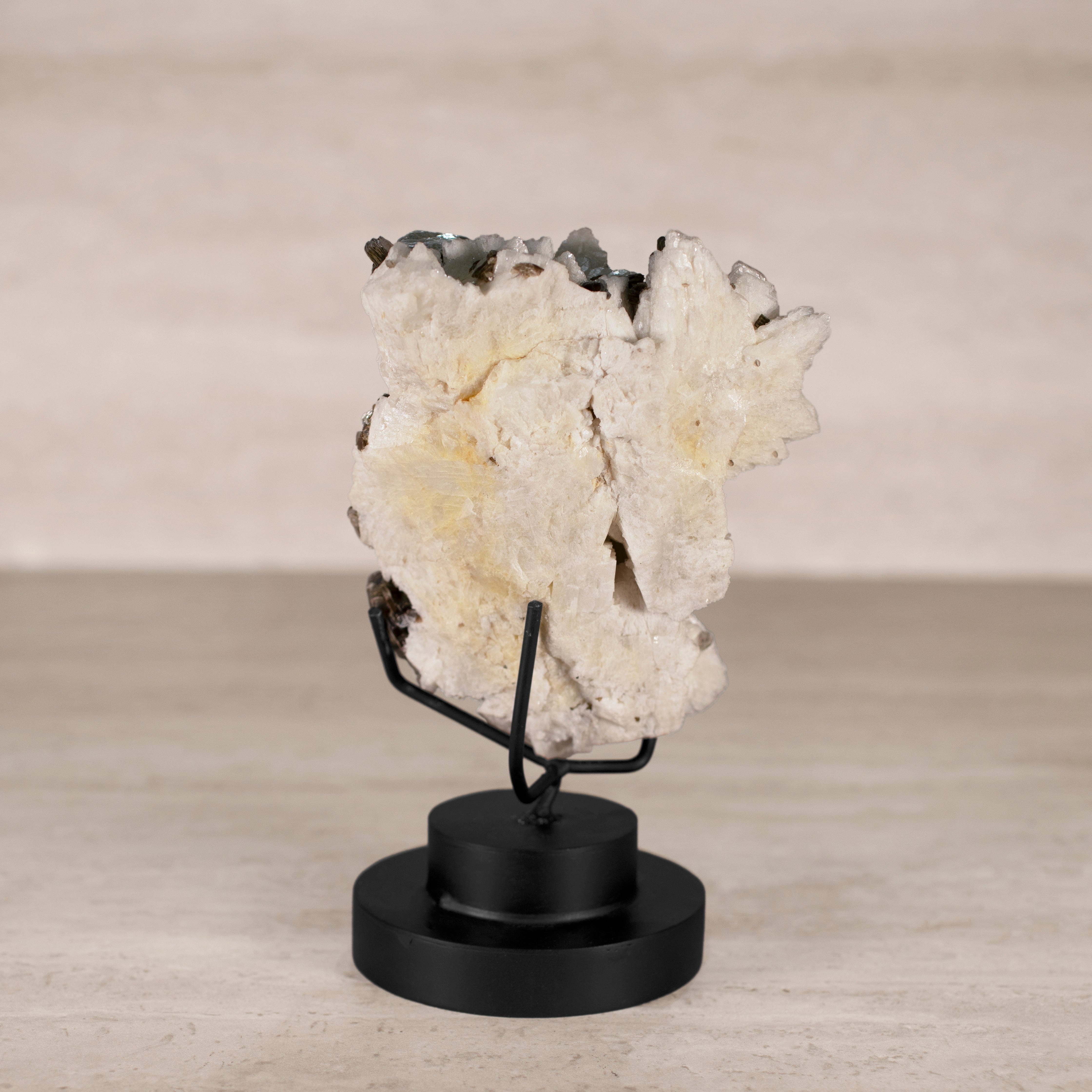 KALIFANO Apophyllite & Mica Natural Brazilian Apophyllite & Mica on Custom Stand - 8.5" / 1,180 g APE9500.001