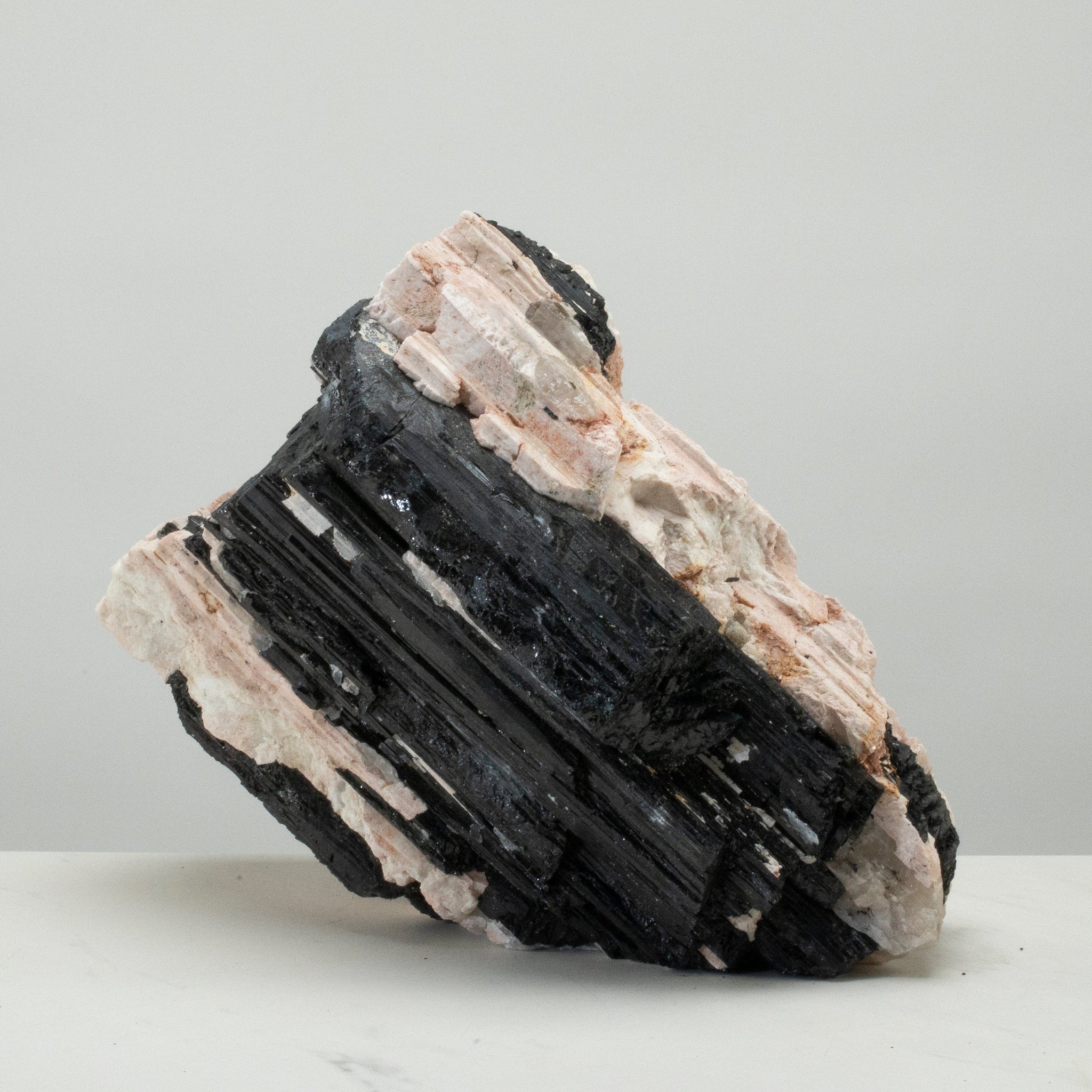 Mineral Black Tourmaline And Mica KALIFANO Raw Black Tourmaline