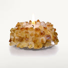 Citrine Cluster Crystal Tealight Candle Holder