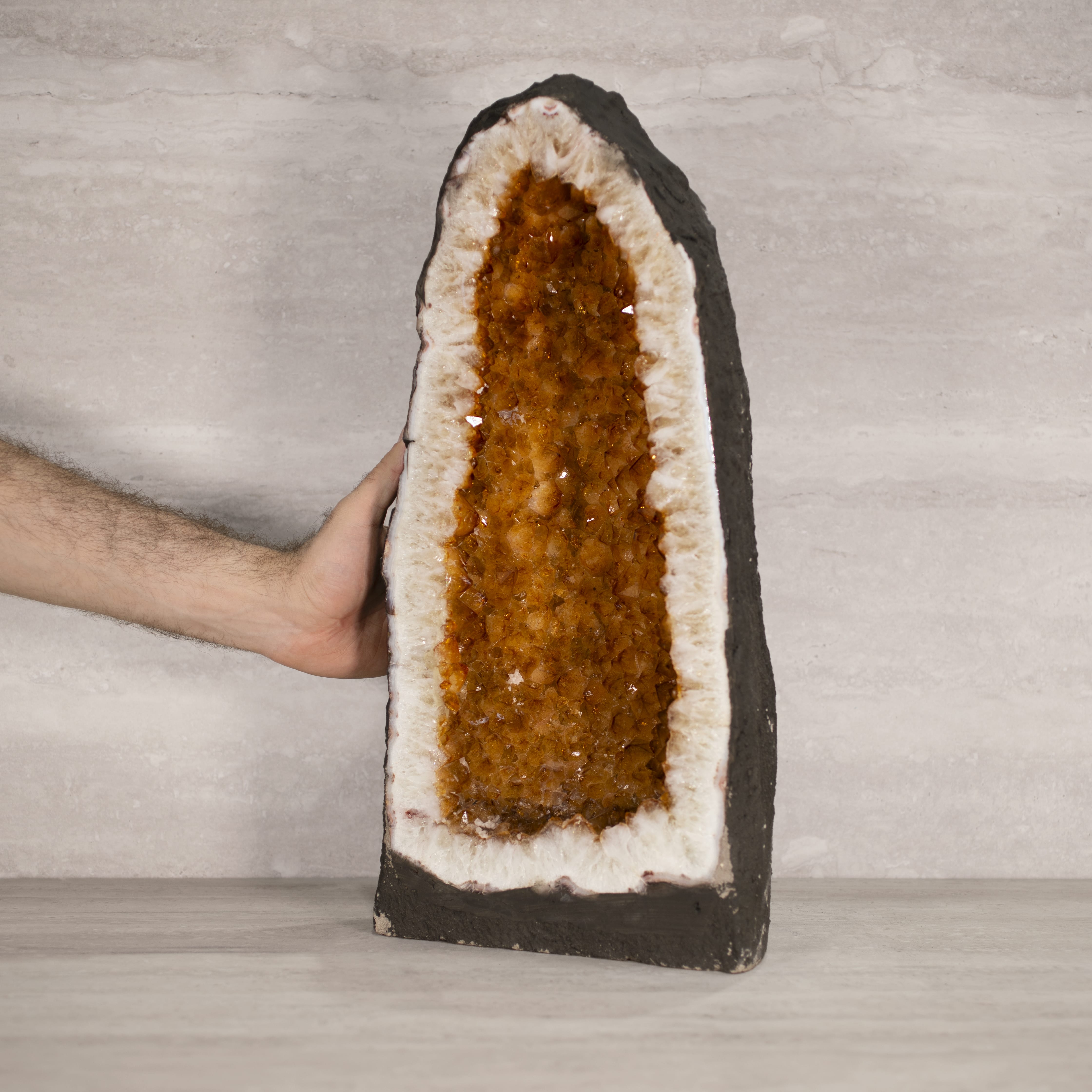 Kalifano Citrine Citrine Geode Cathedral from Brazil - 21" / 50 lbs BCG12000.007