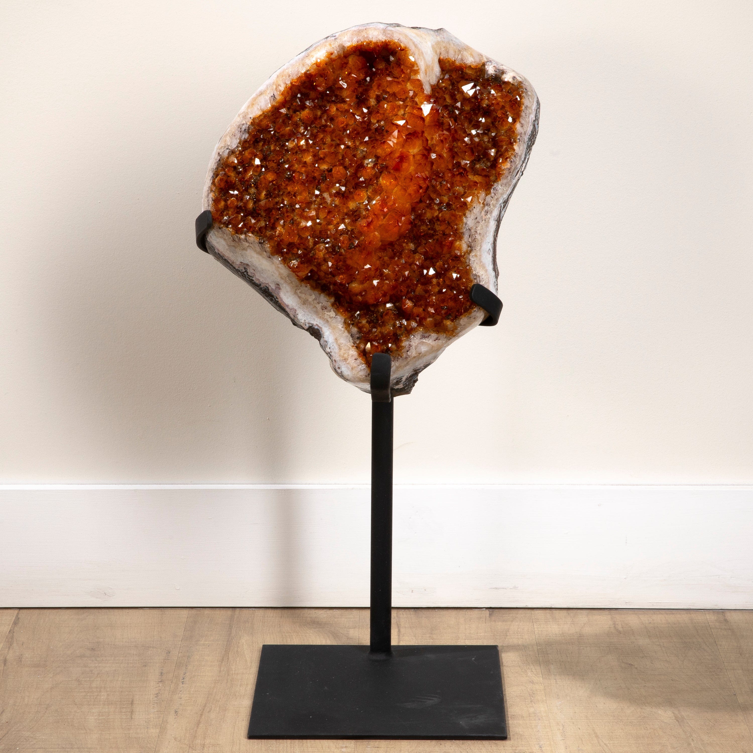 Kalifano Citrine Citrine Geode from Brazil on Custom Stand - 29" / 44 lbs BCG7200.004