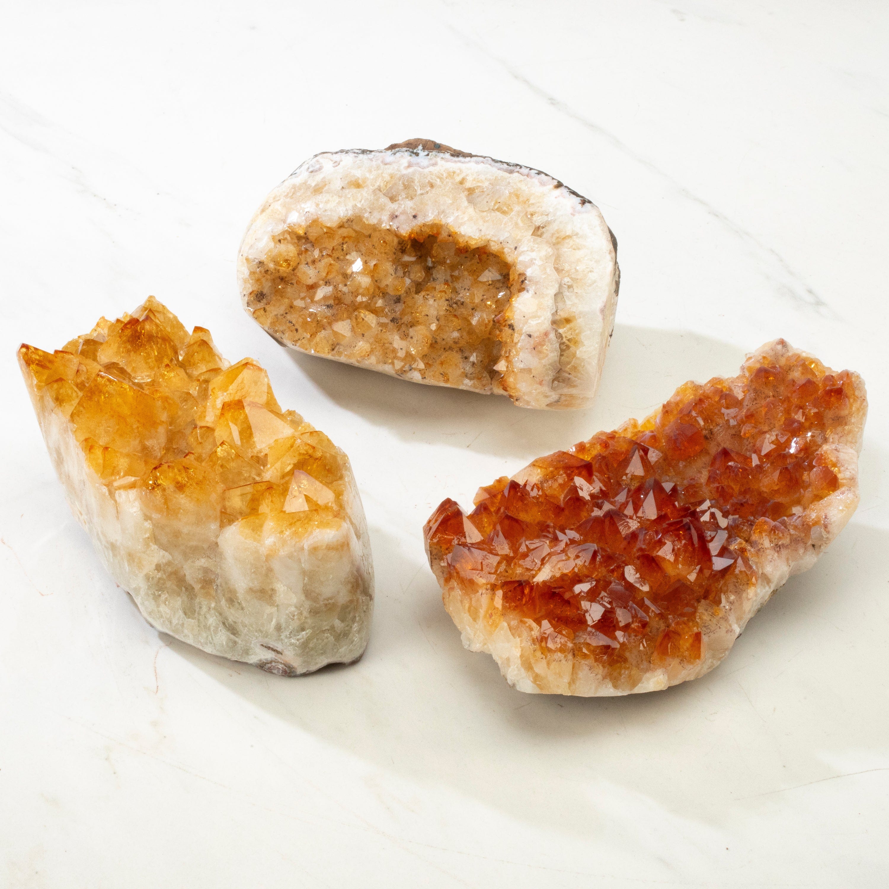 Kalifano Citrine Druzy Brazilian Citrine Geode - 2,500g BCG720