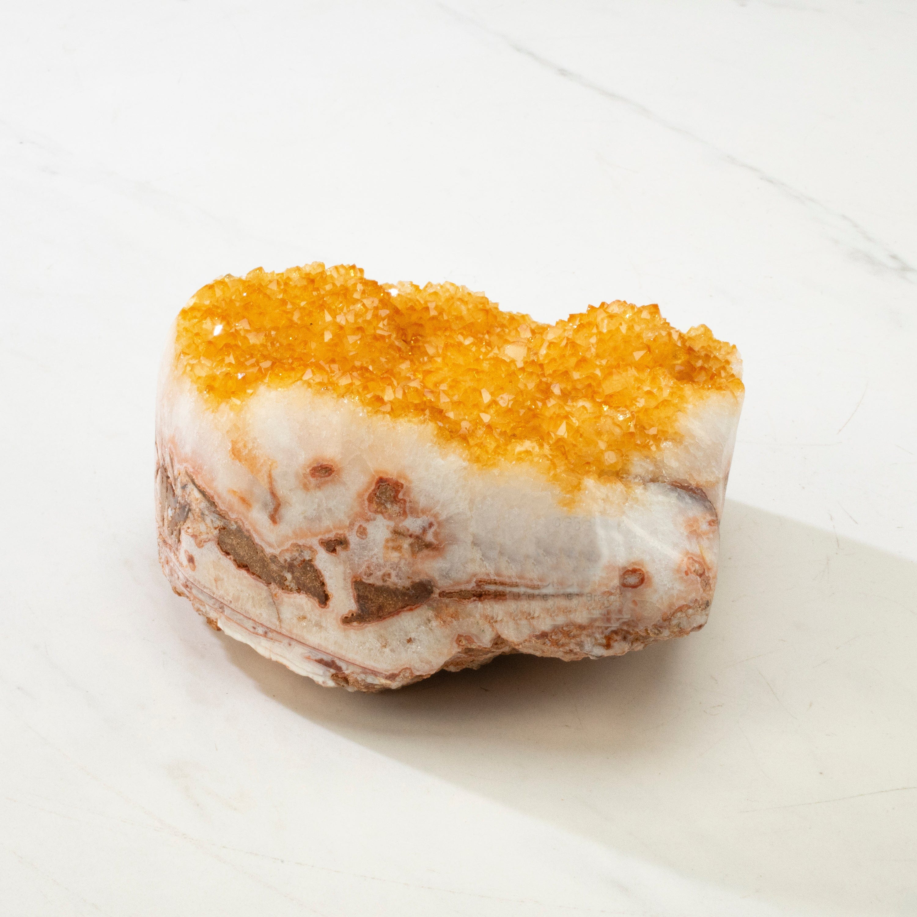 Kalifano Citrine Druzy Brazilian Citrine Geode - 3,500g BCG960