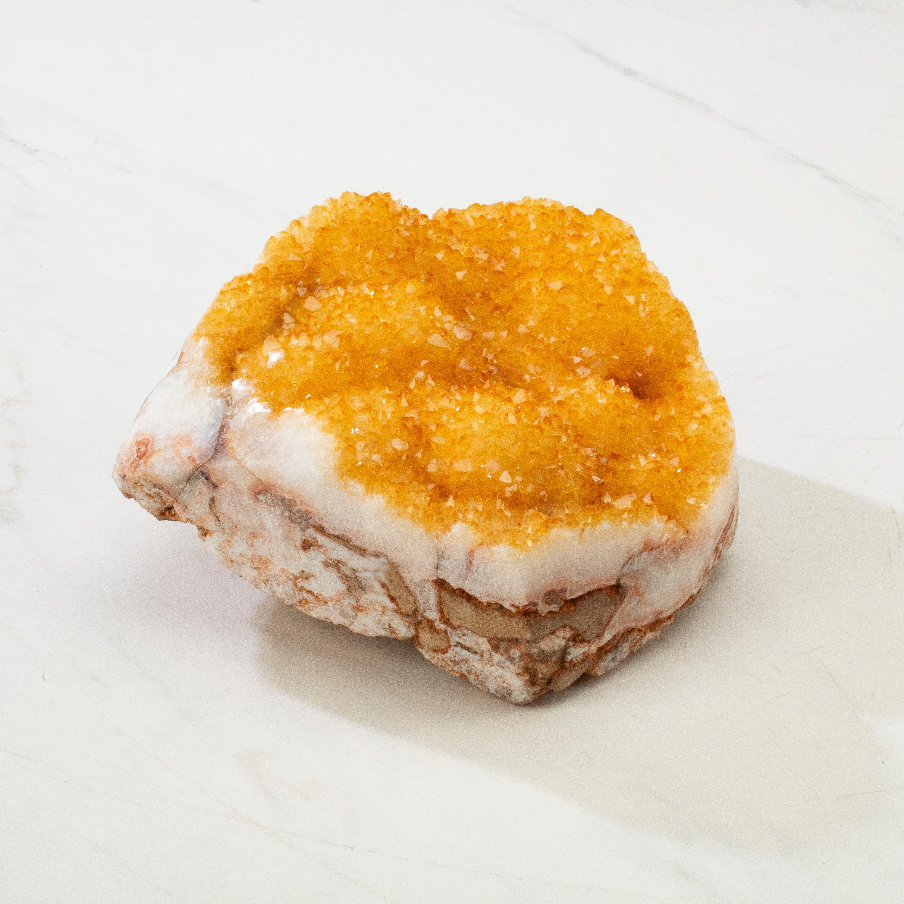 Kalifano Citrine Druzy Brazilian Citrine Geode - 3,500g BCG960