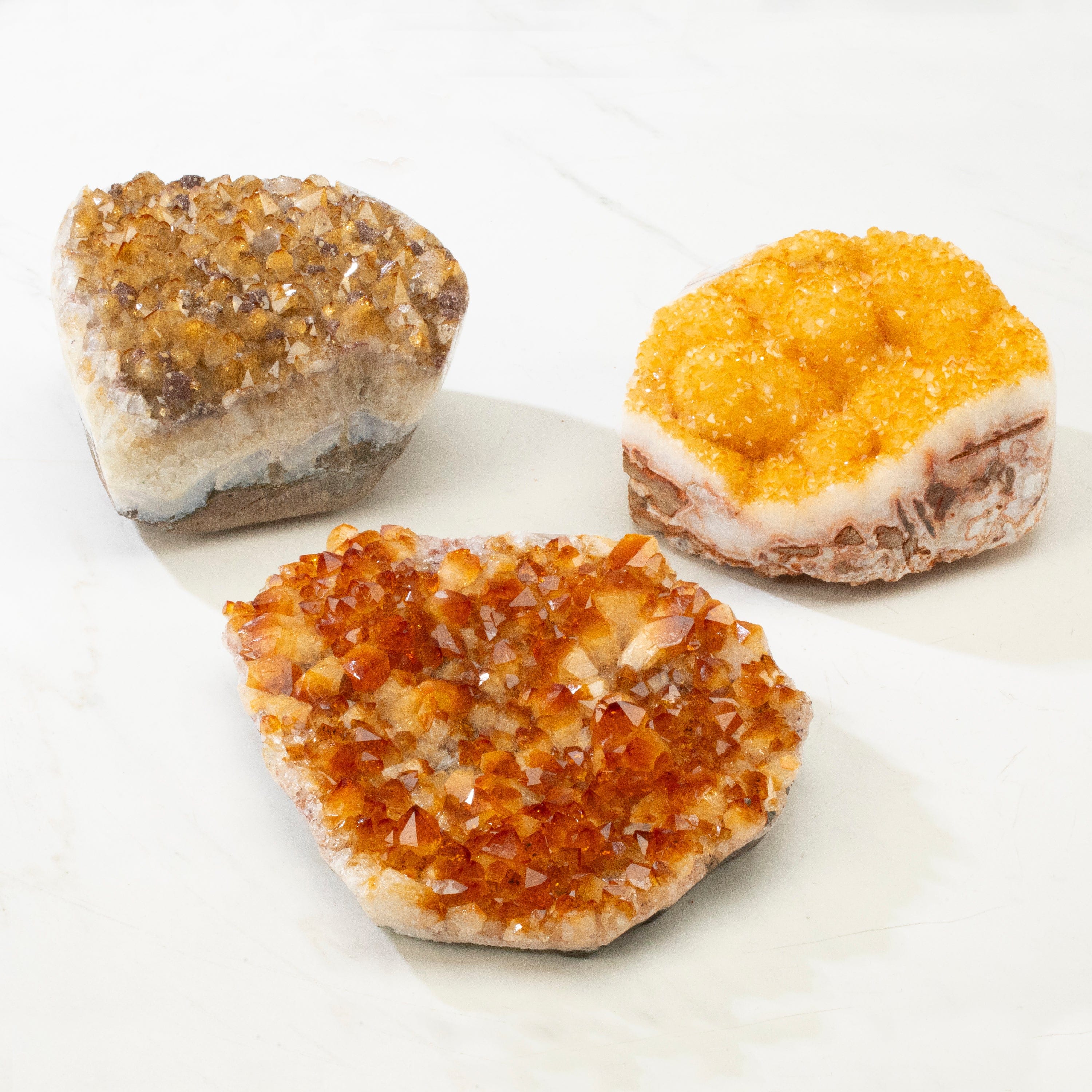 Kalifano Citrine Druzy Brazilian Citrine Geode - 3,500g BCG960