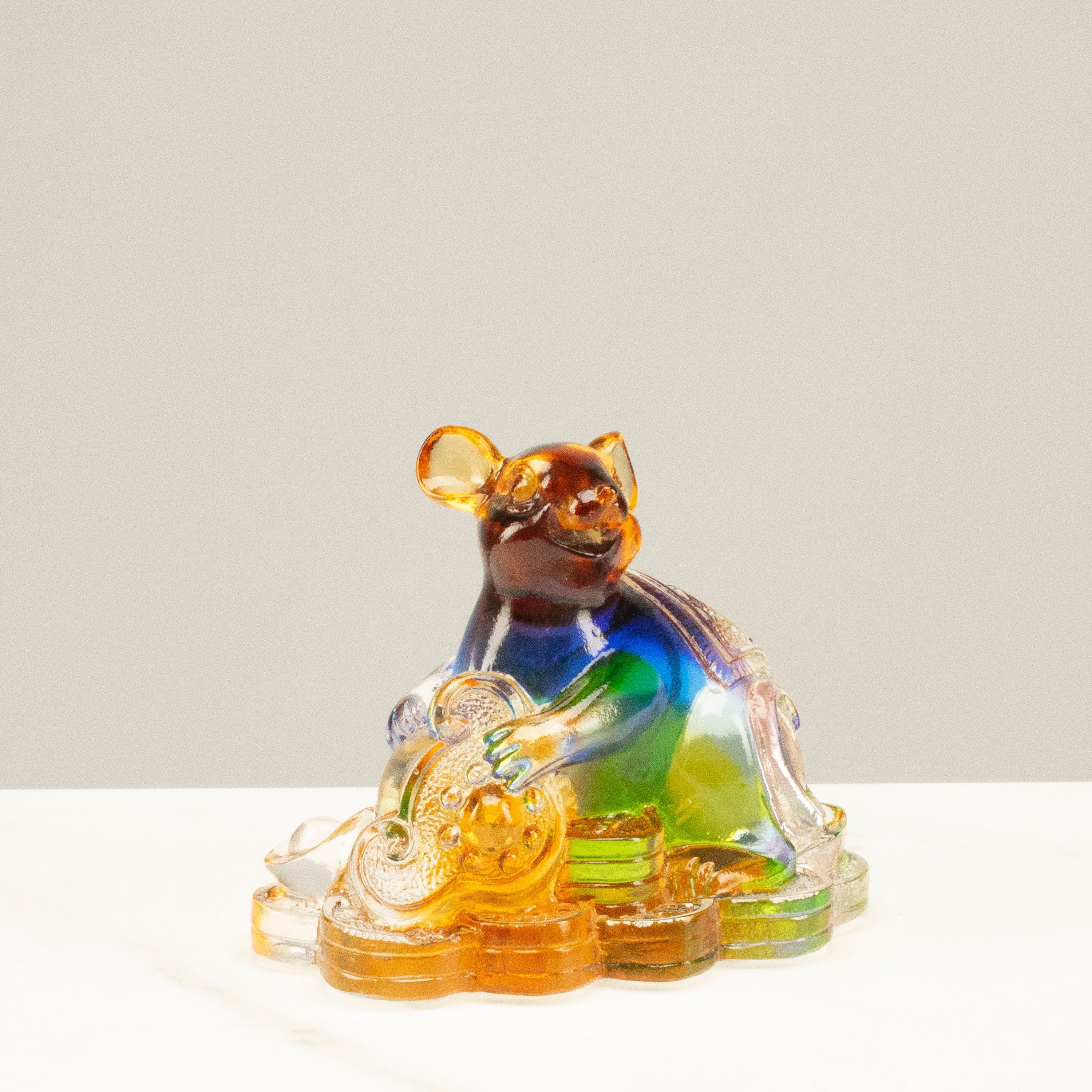Kalifano Crystal Carving Clever Rat Crystal Carving - A Symbol of Adaptability and Resourcefulness CRZ110-RAT