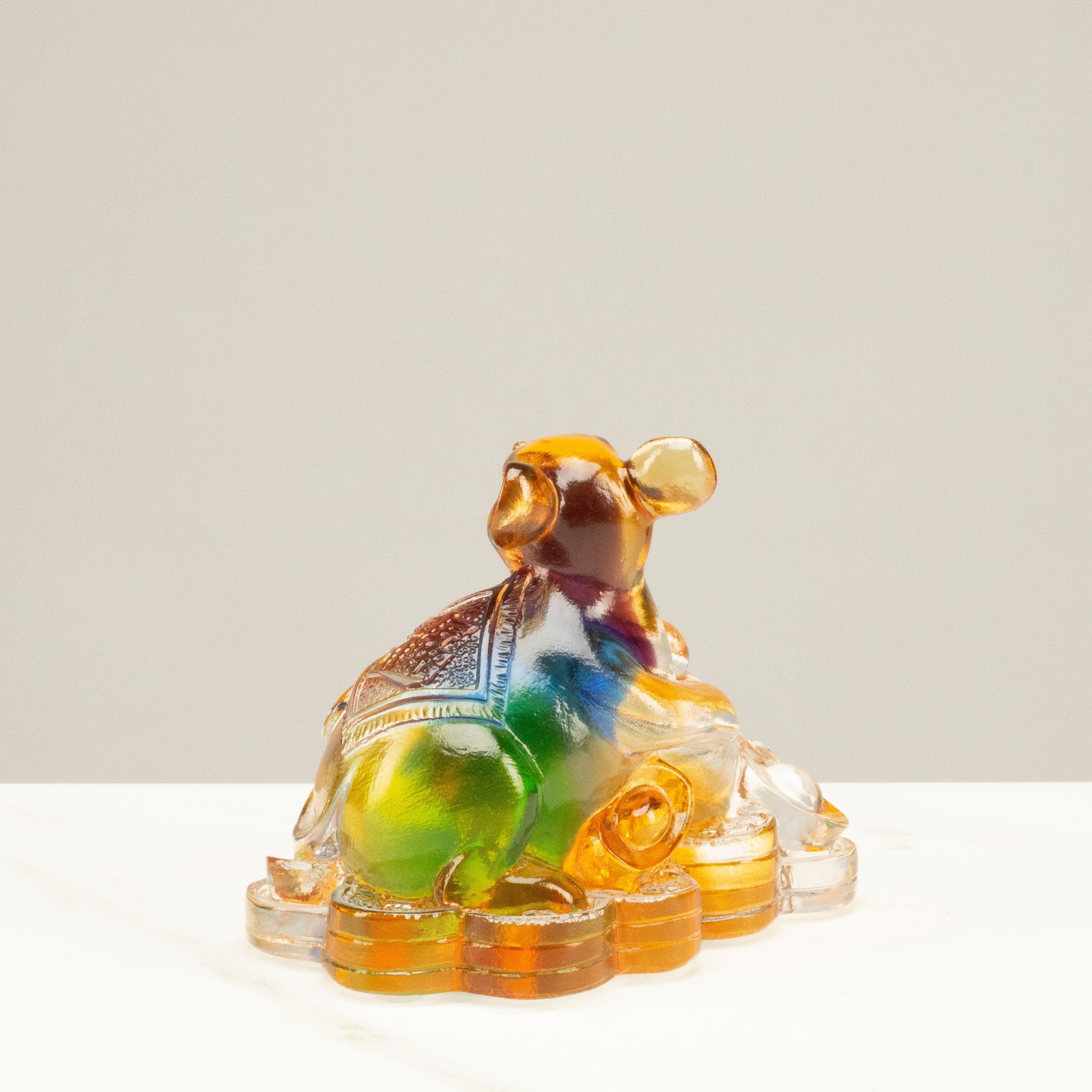 Kalifano Crystal Carving Clever Rat Crystal Carving - A Symbol of Adaptability and Resourcefulness CRZ110-RAT