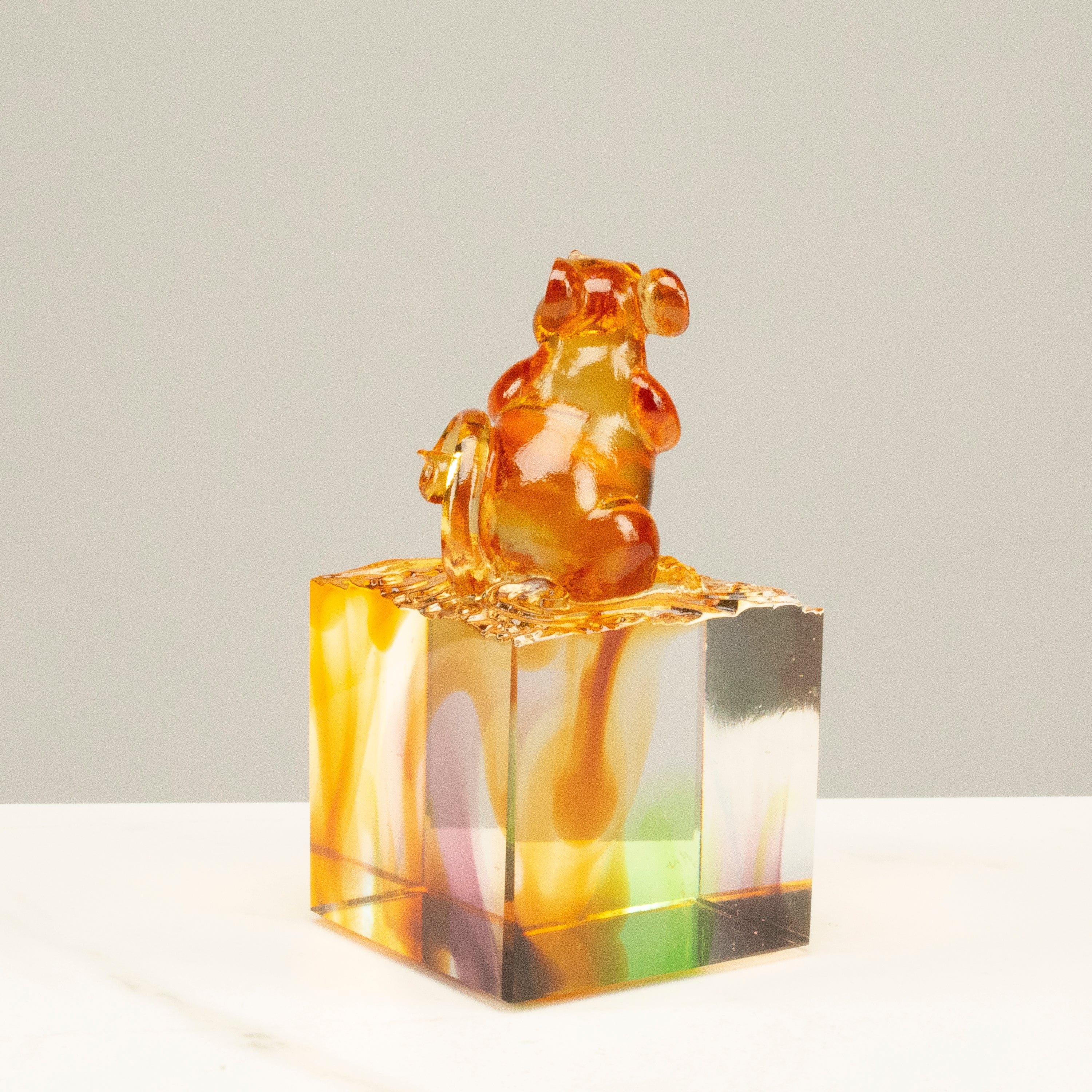 Kalifano Crystal Carving Clever Rat Crystal Carving - A Symbol of Adaptability and Resourcefulness CRZ120-RAT