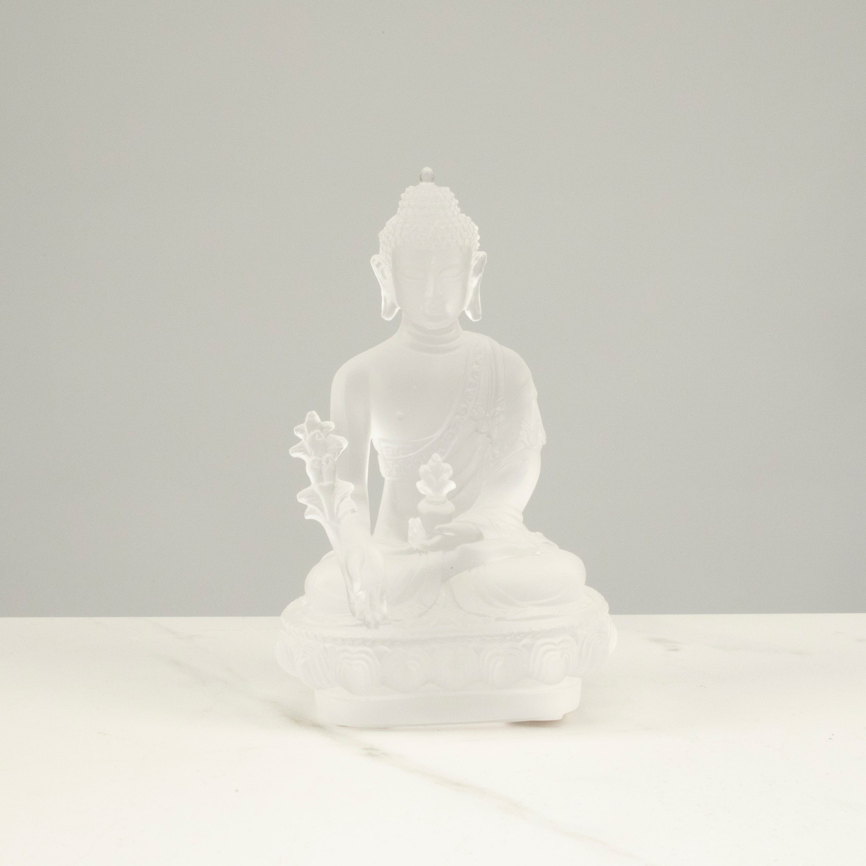 Kalifano Crystal Carving Divine Clear Guan Yin Crystal Carving - A Symbol of Compassion and Protection CRB110-CL