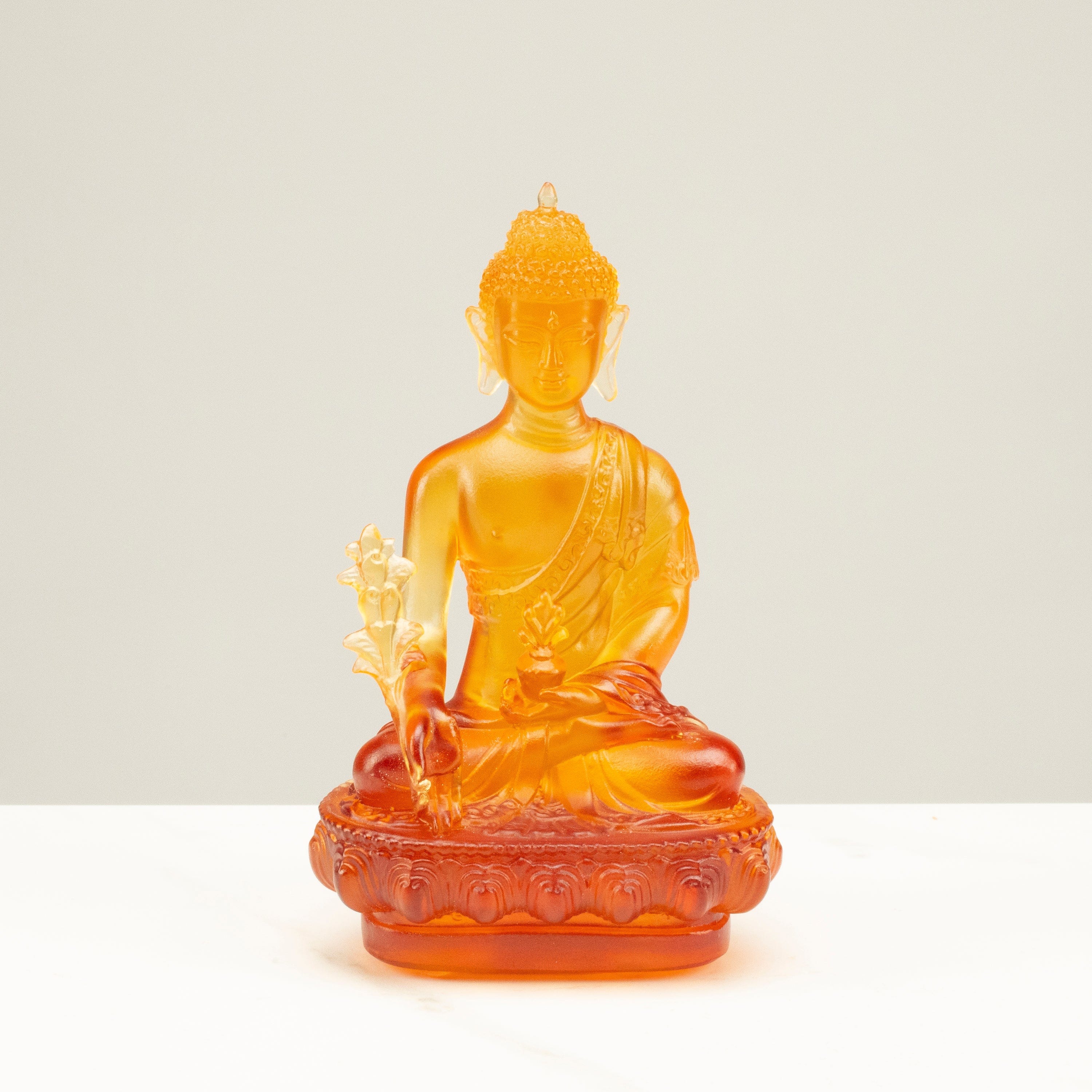 Kalifano Crystal Carving Divine Golden Guan Yin Crystal Carving - A Symbol of Compassion and Protection CRB110-OR