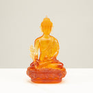 Divine Golden Guan Yin Crystal Carving - A Symbol of Compassion and Protection