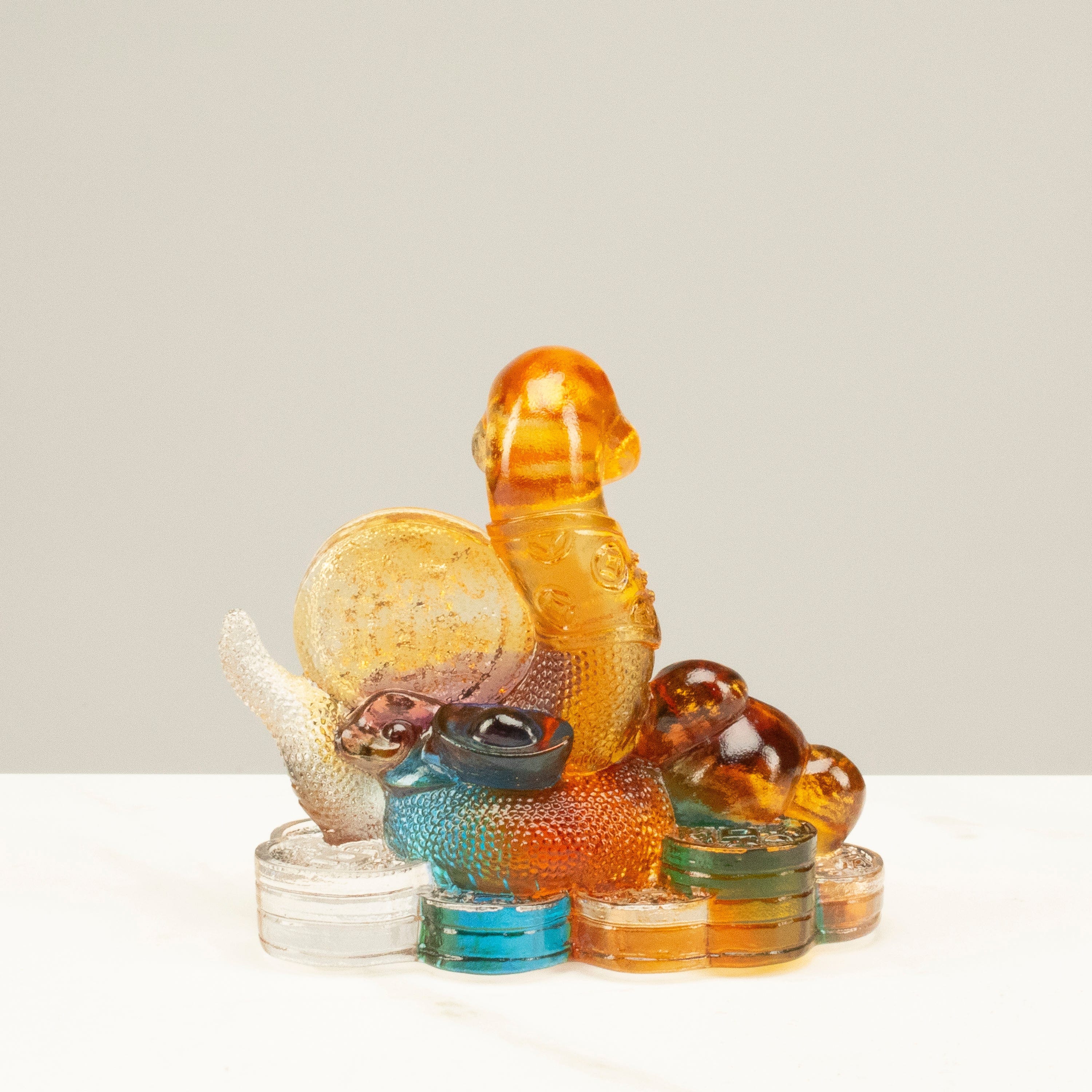 Kalifano Crystal Carving Exquisite Snake Crystal Carving - A Symbol of Wisdom and Intuition CRZ110-SNA