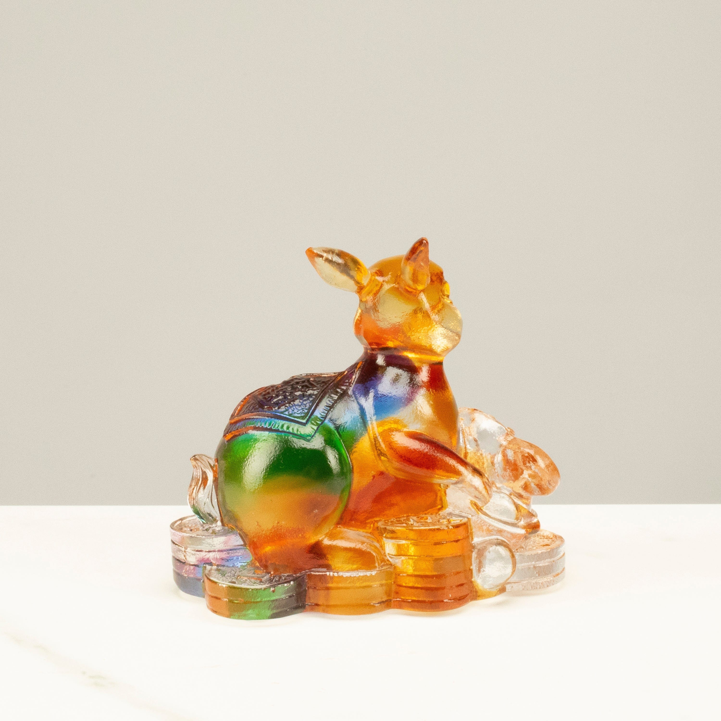 Kalifano Crystal Carving Graceful Rabbit Crystal Carving - A Symbol of Good Luck and Prosperity CRZ110-RAB